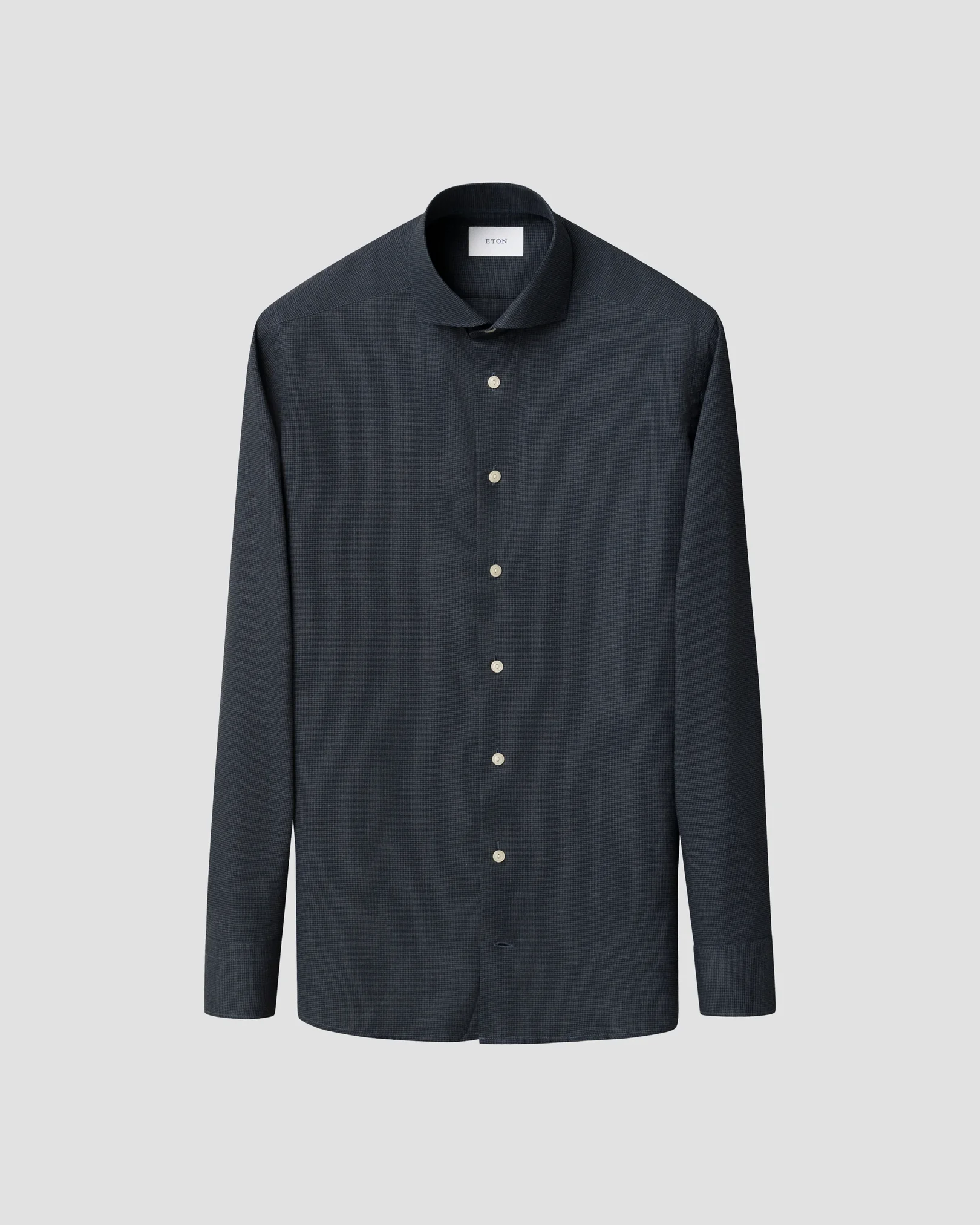 Eton - micro check signature flannel shirt 256