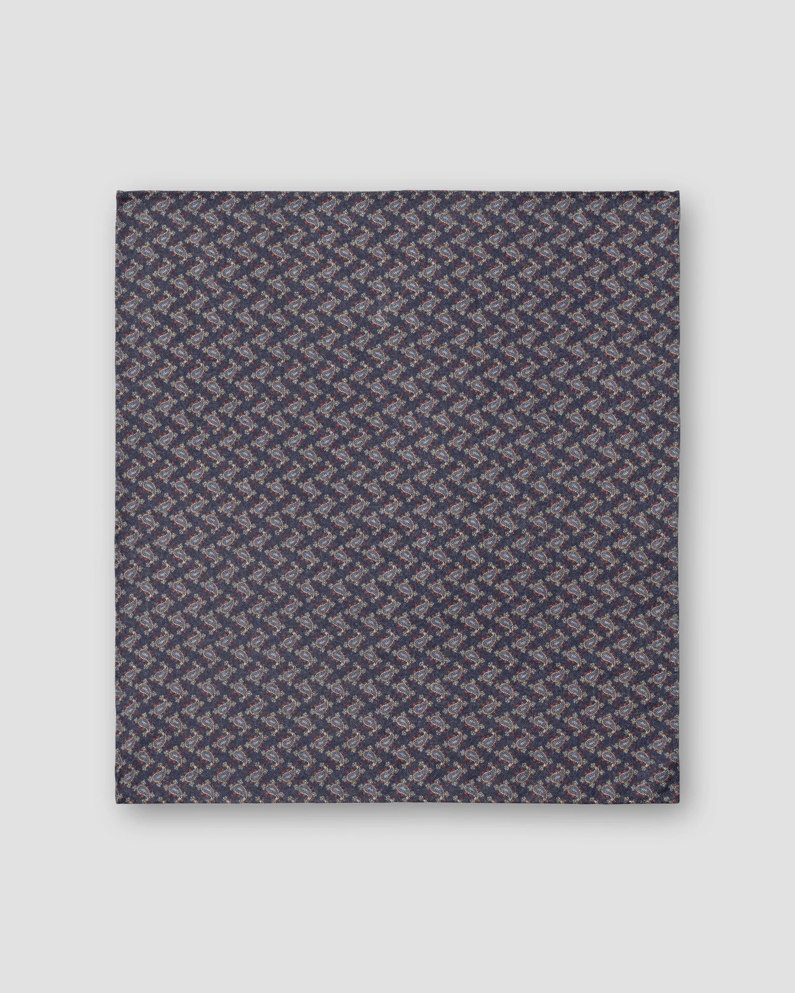 Eton - two face wool pocket square navy blue