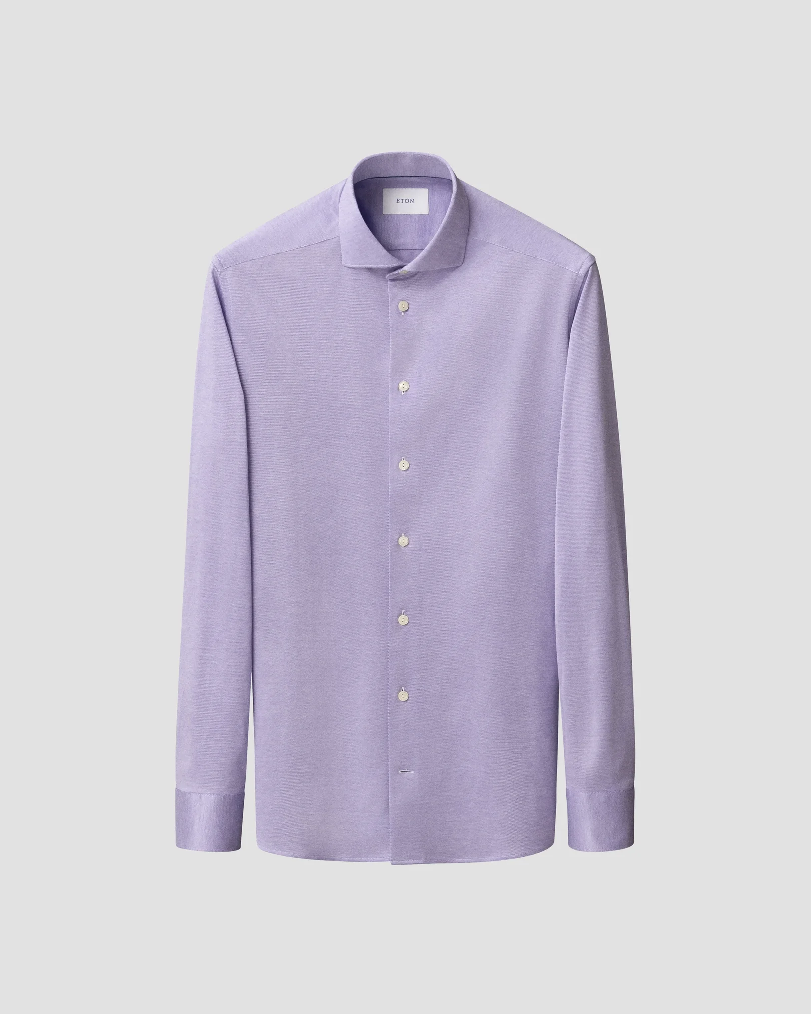 Eton - light purple filo di scozia knit shirt