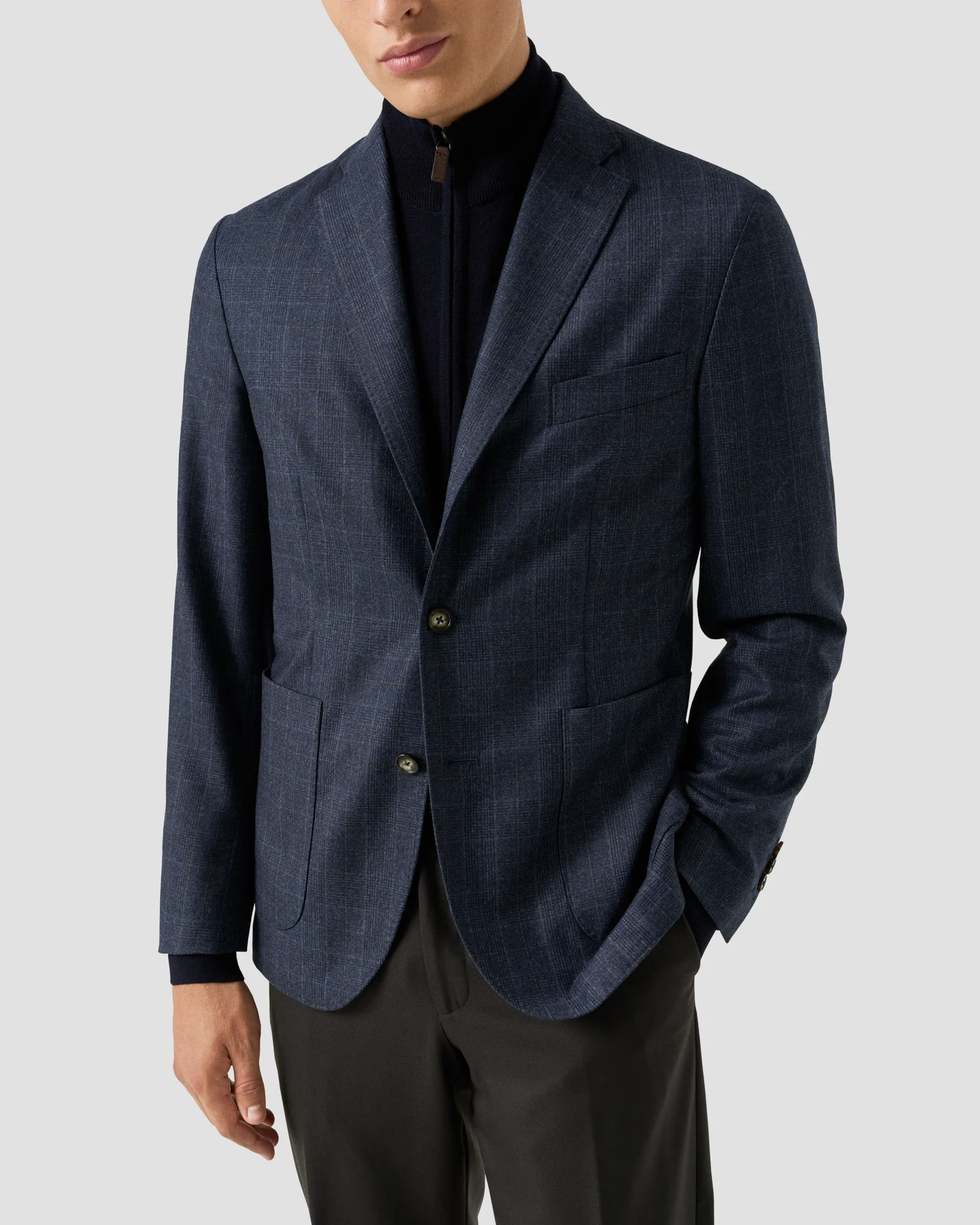Eton - Full Zip Knit Cardigan