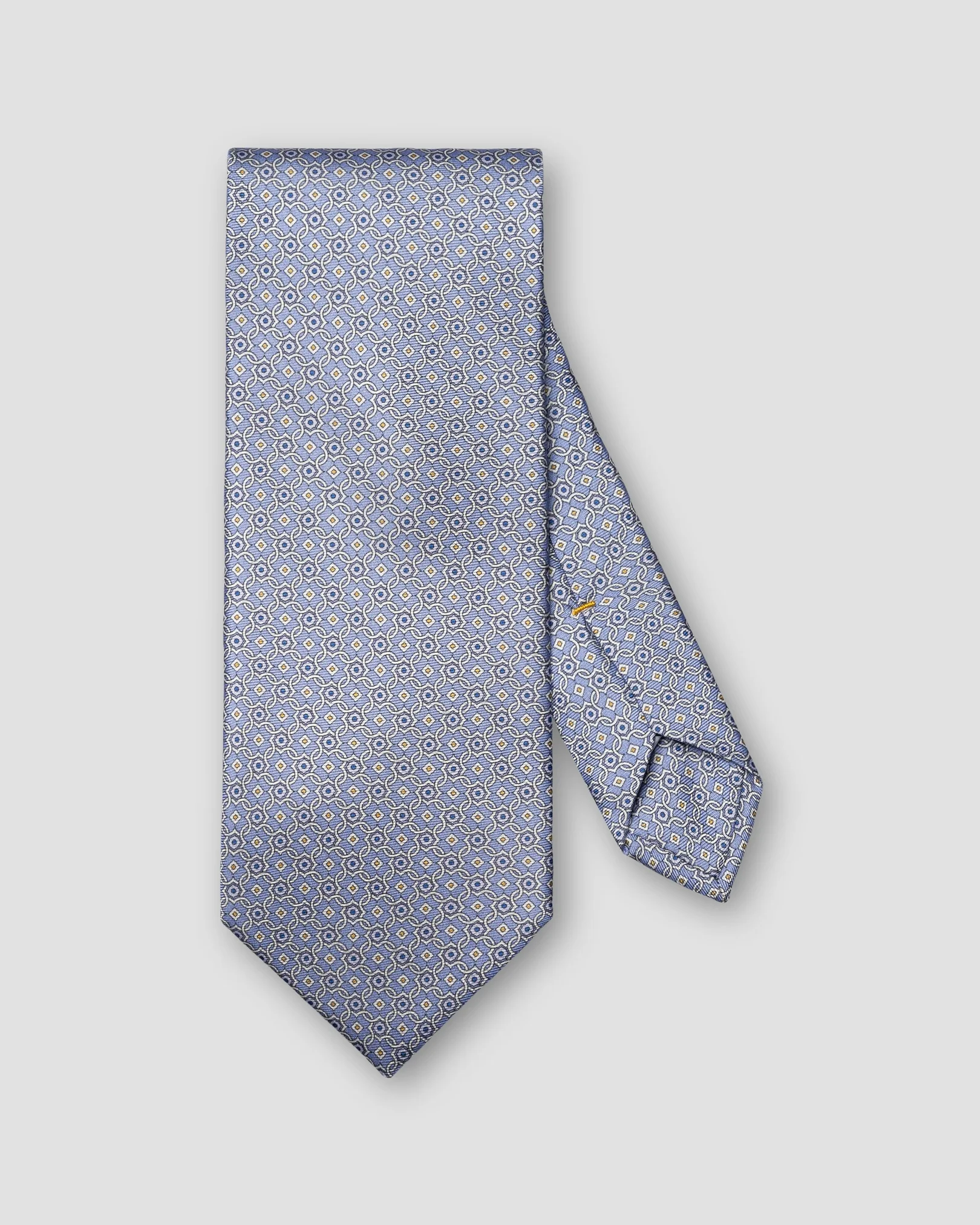 Eton - mid purple medallion printed silk tie