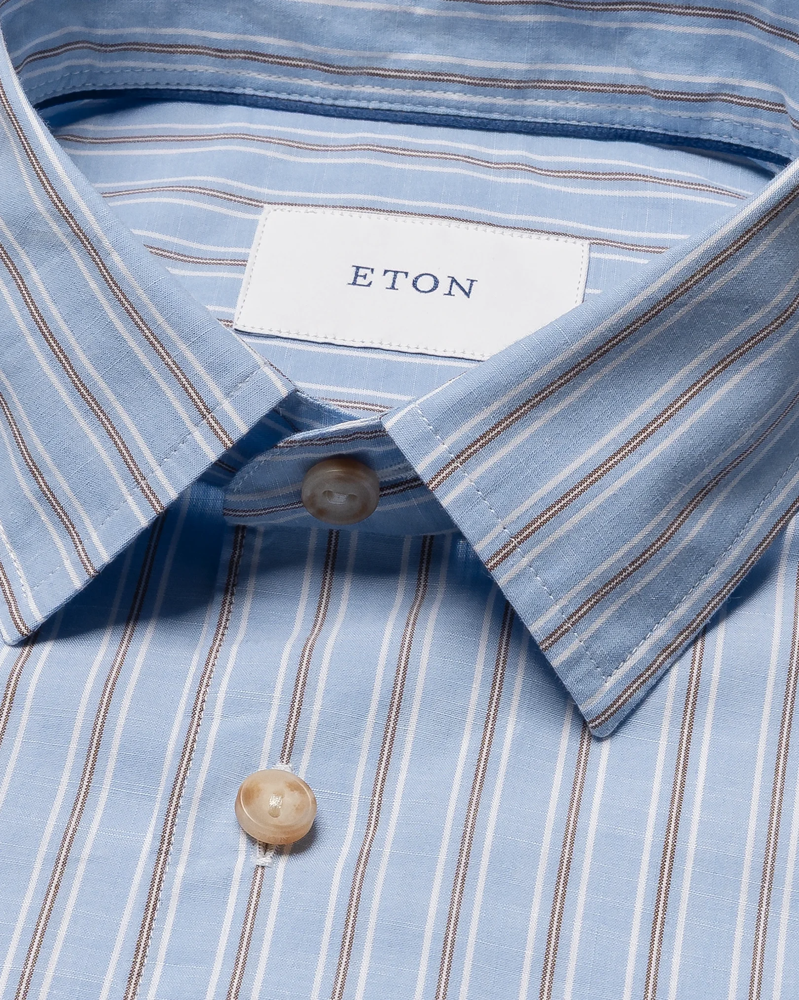 Eton - striped chambray shirt