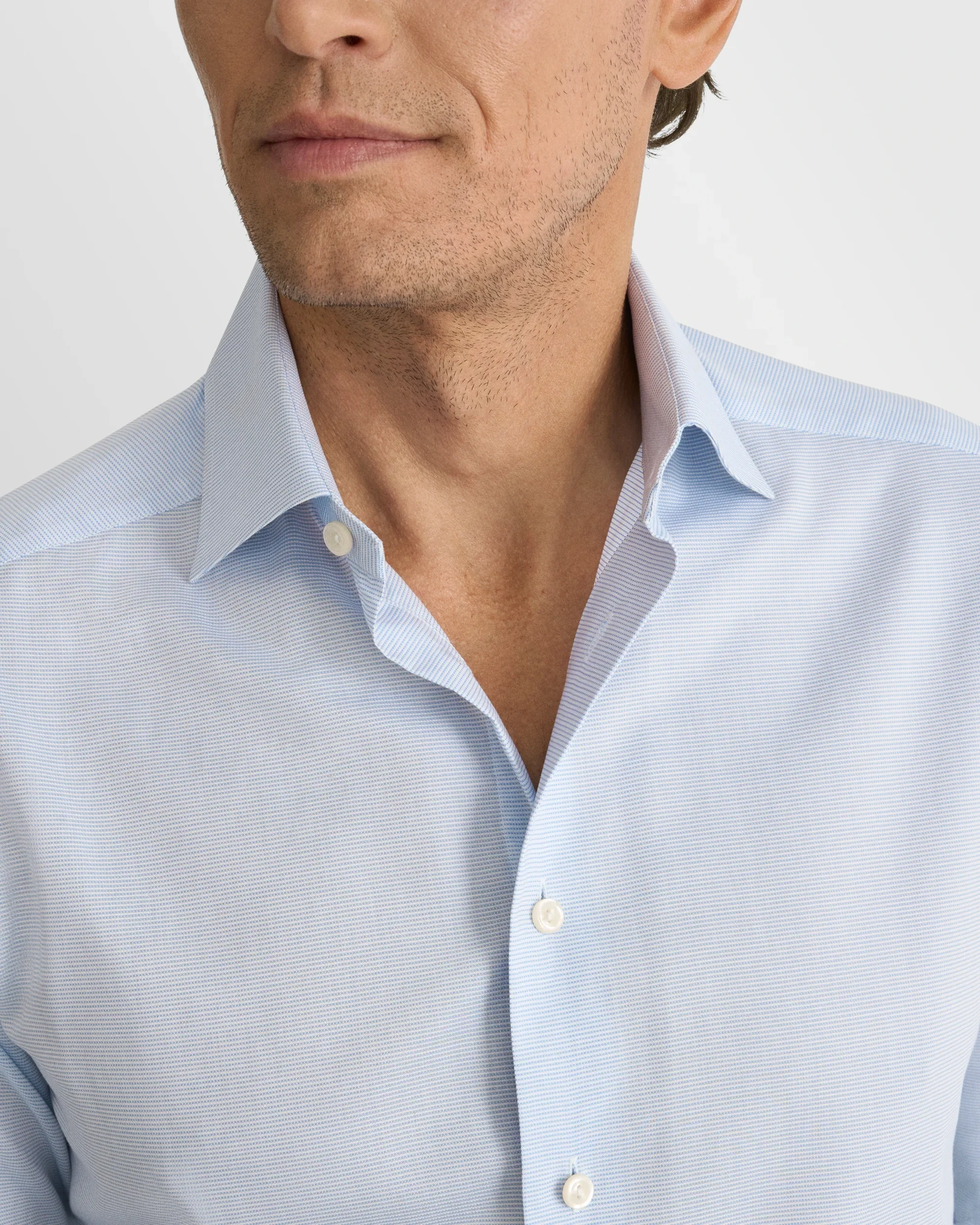 Eton - solid blue signature oxford