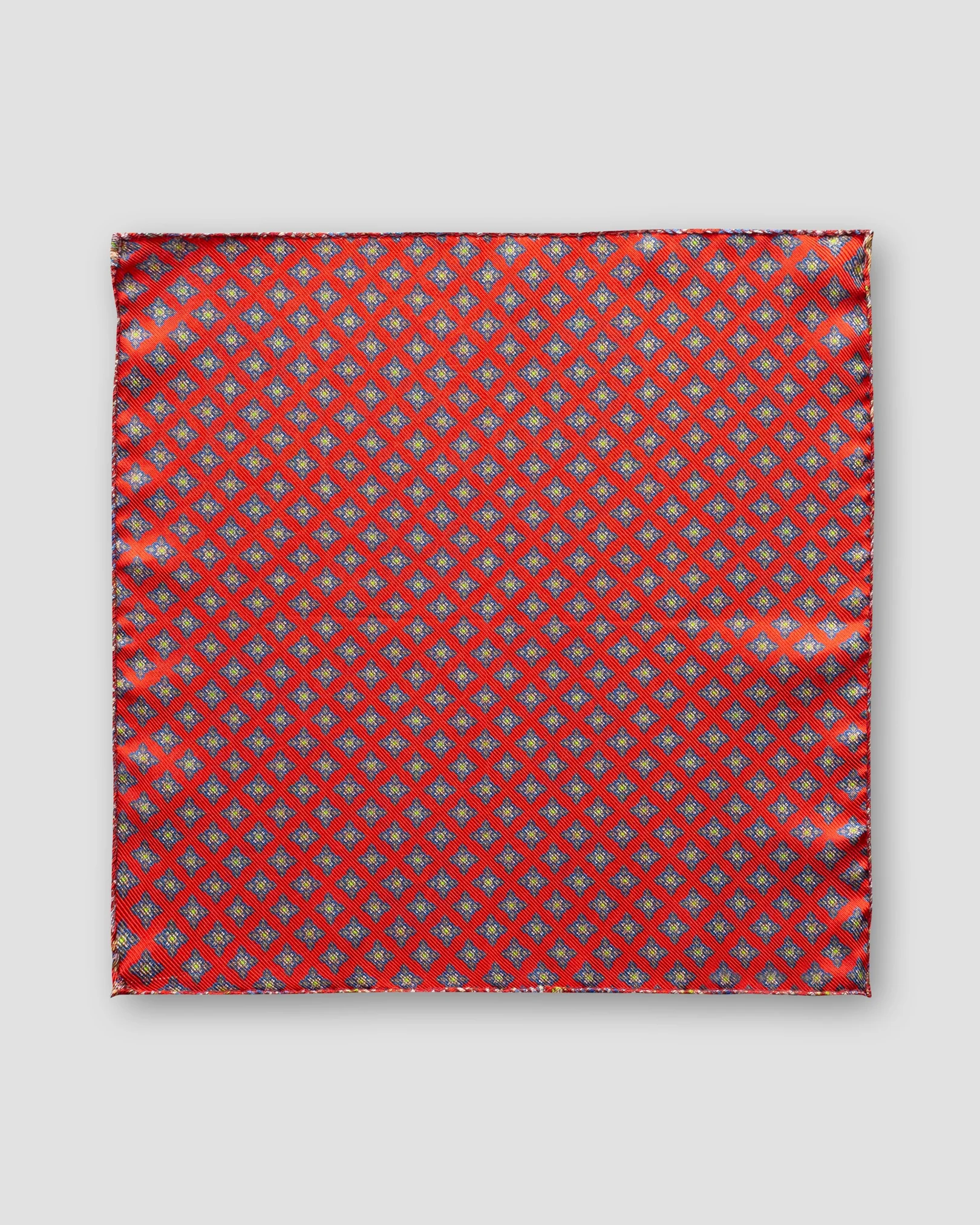 Eton - red double print pocket square