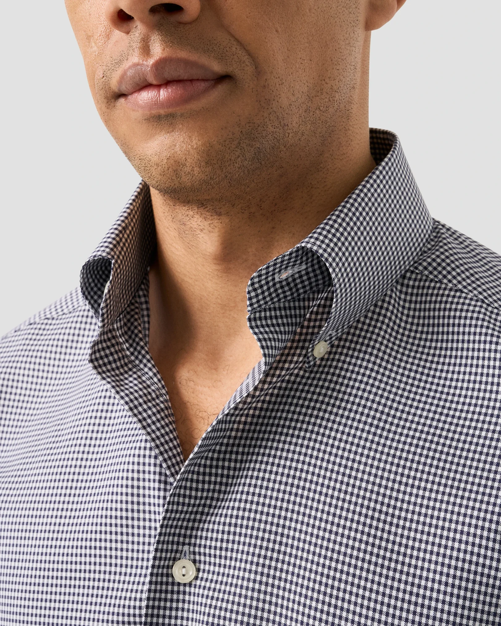 Eton - dark blue check signature oxford shirt