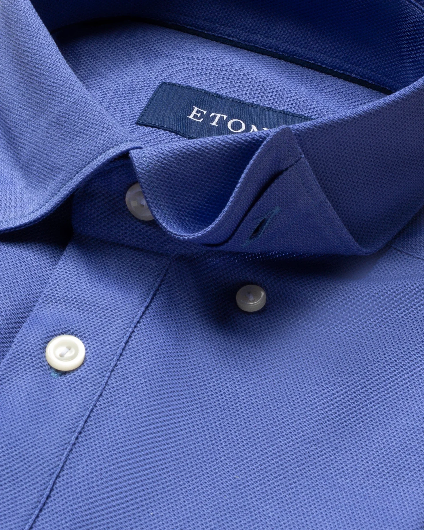 Eton - cornflower polo shirt short sleeved