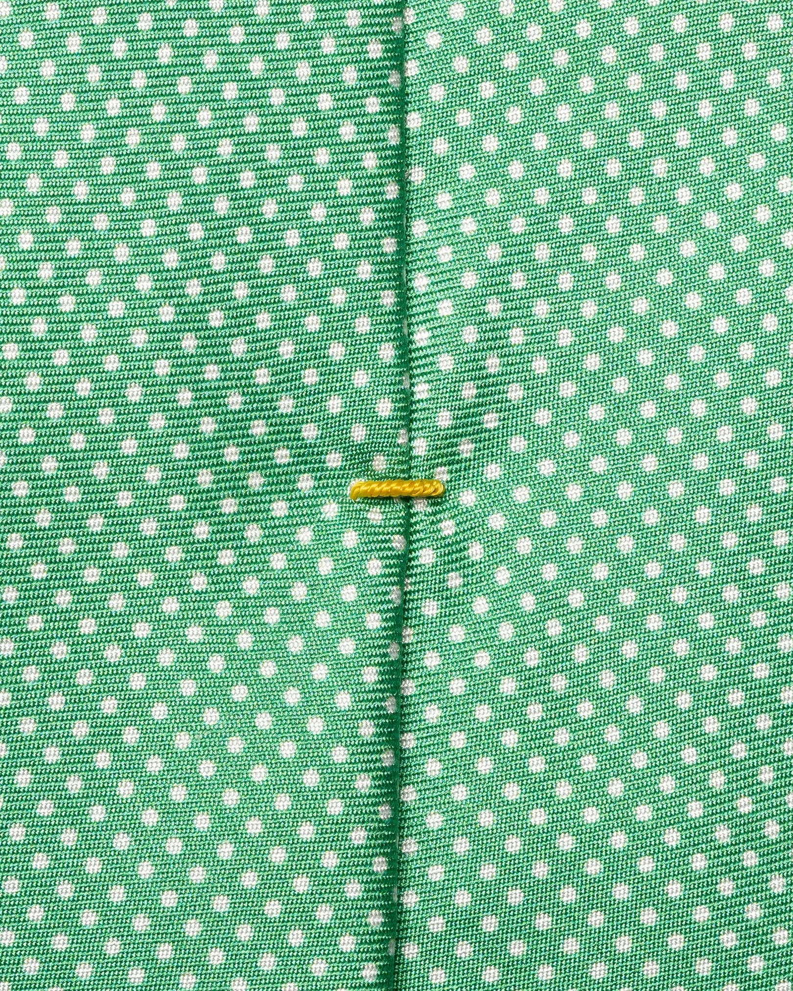 Eton - mid green polka dot print silk tie