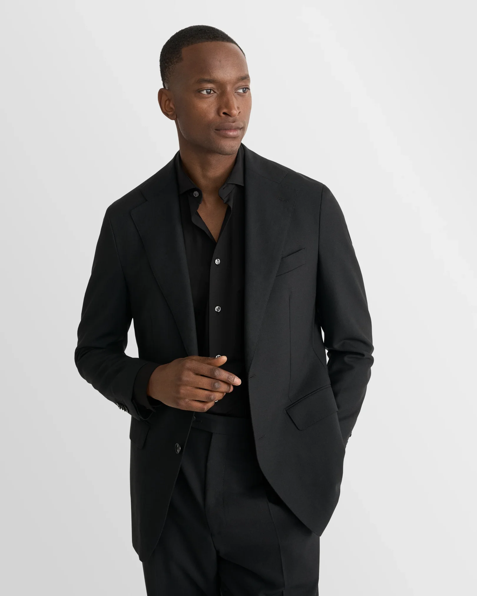 Eton - black four way stretch