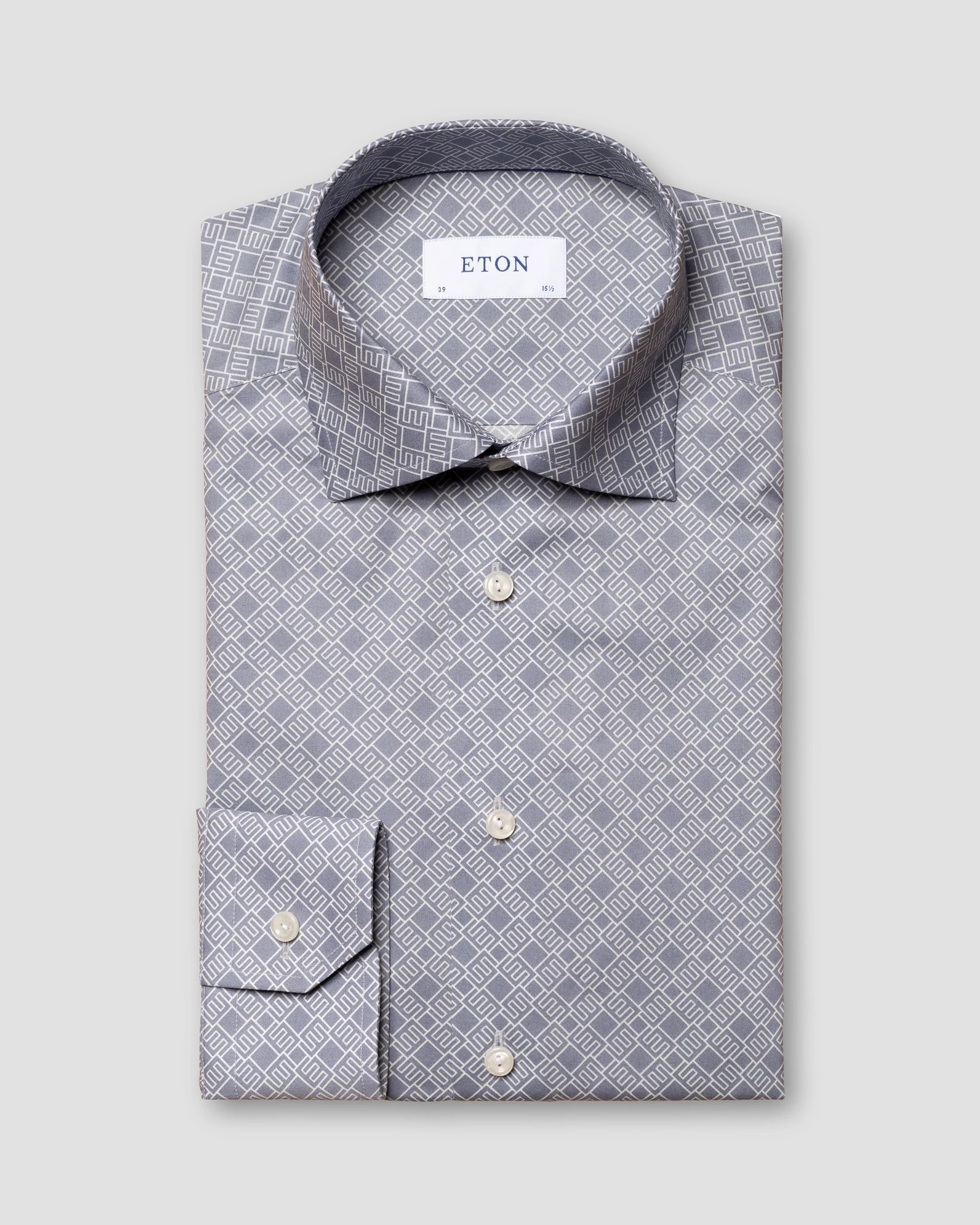 Eton - light blue fine twill cutaway