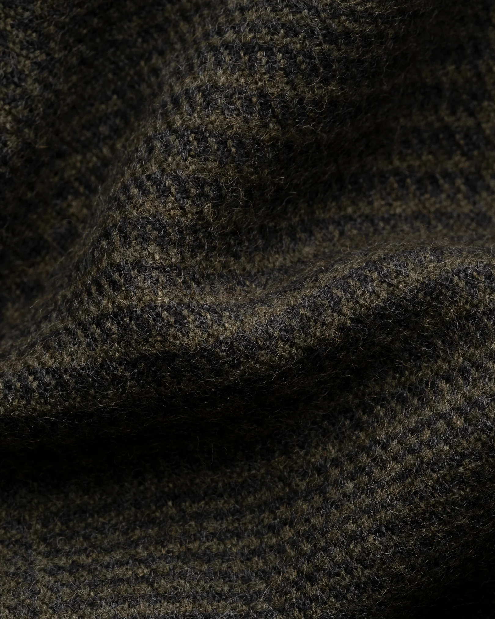 Eton - 256 pow check merino wool scarf