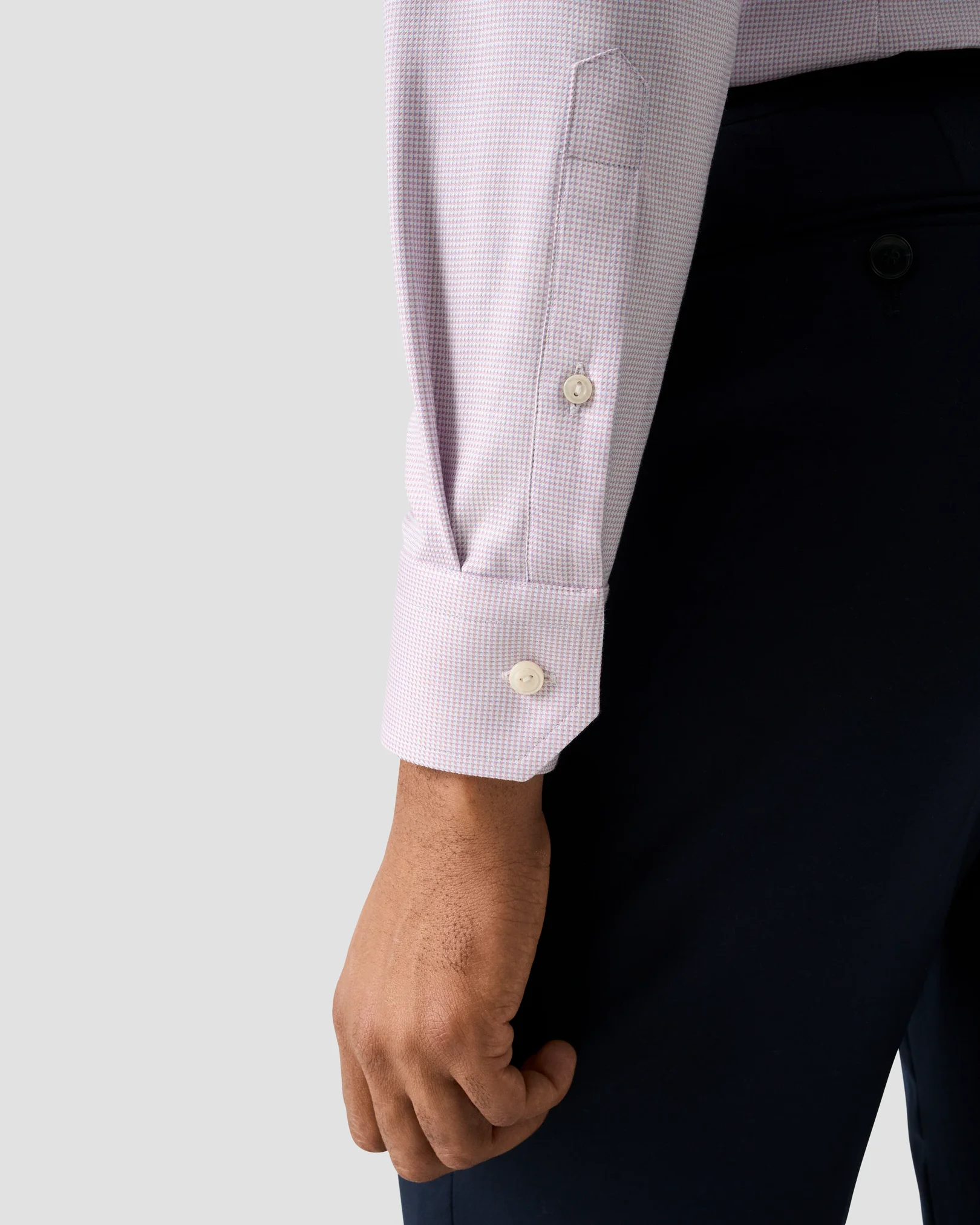 Eton - pink semi solid twill shirt