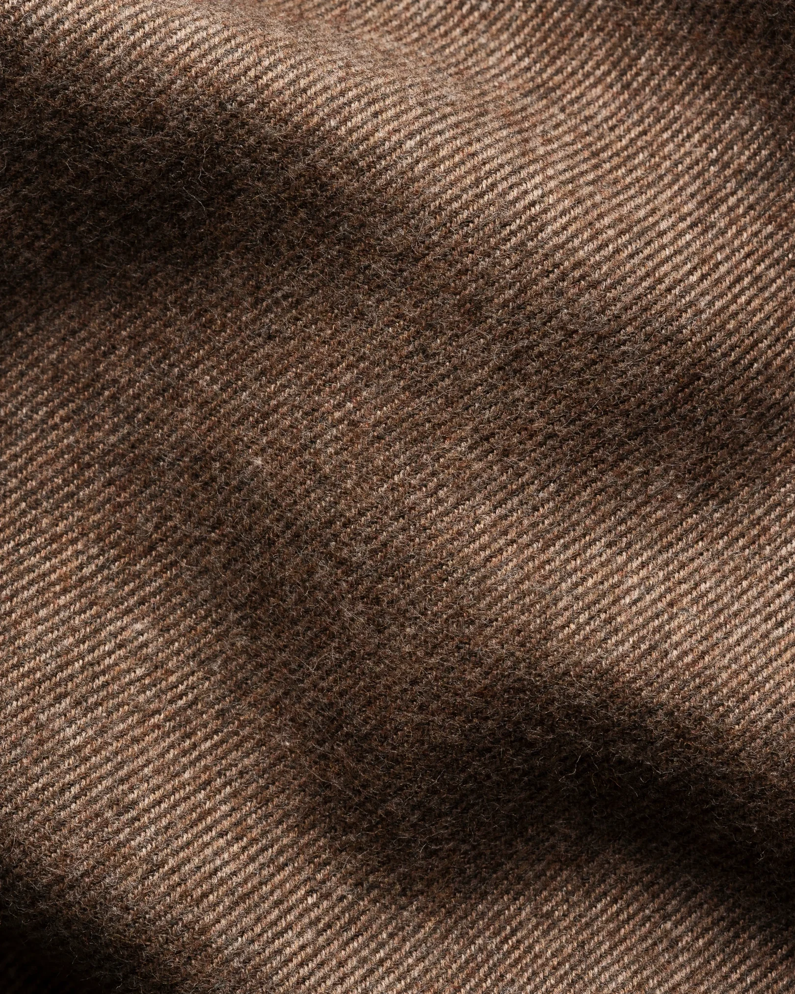 Eton - brown solid flannel shirt