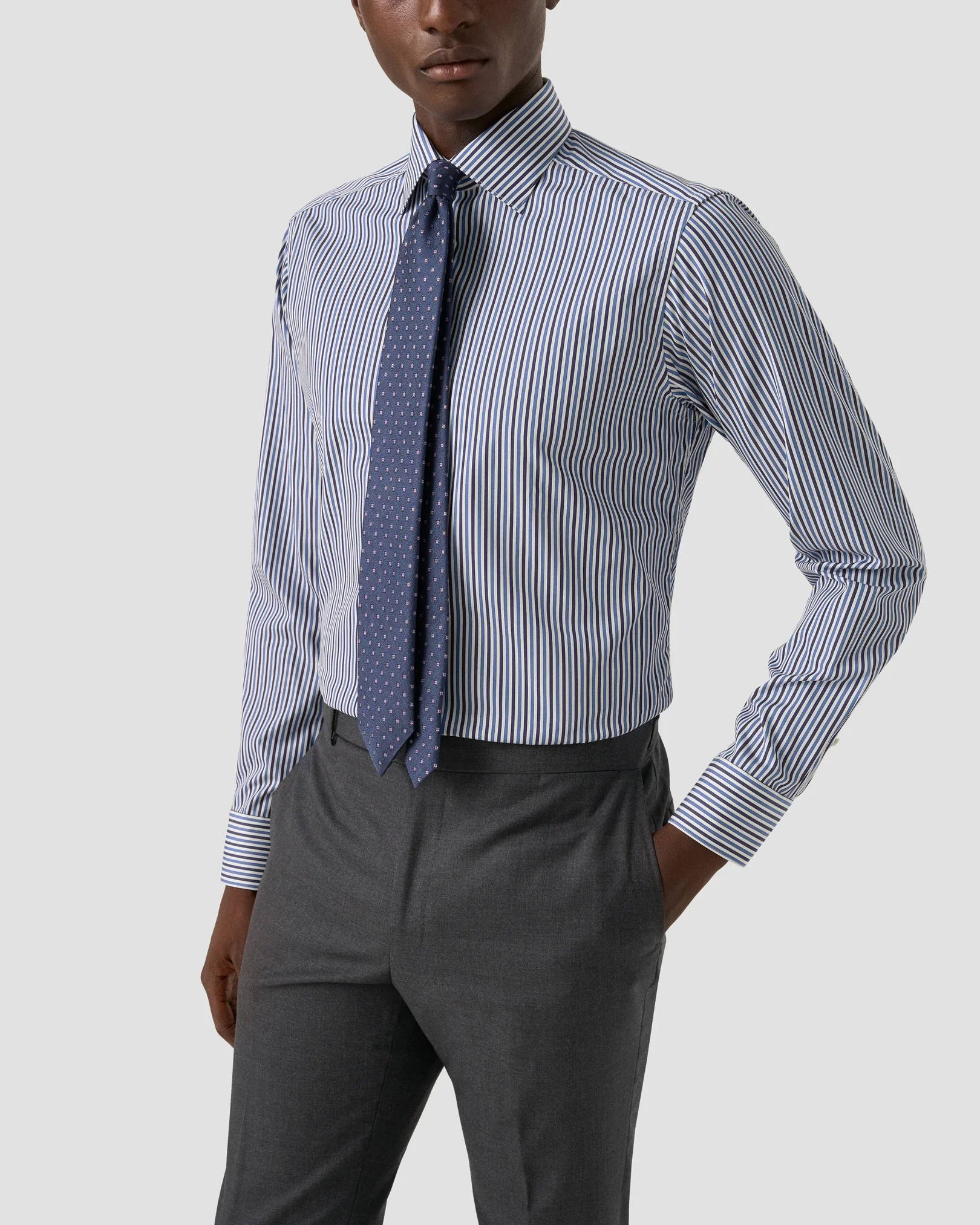 Eton - Striped Supima 120 Poplin Shirt