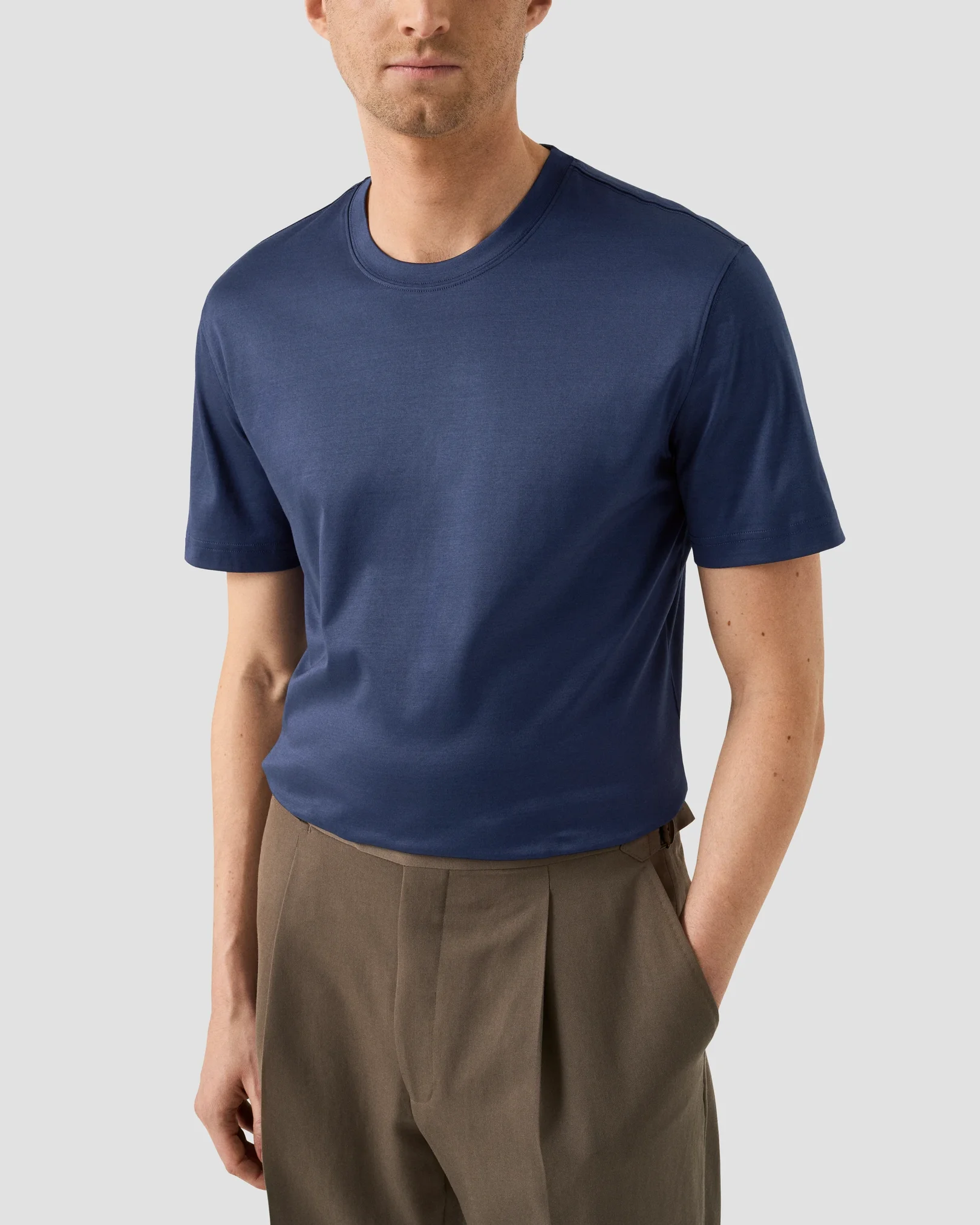 Eton - filo di scozia t shirt dark blue filo di scozia t shirt