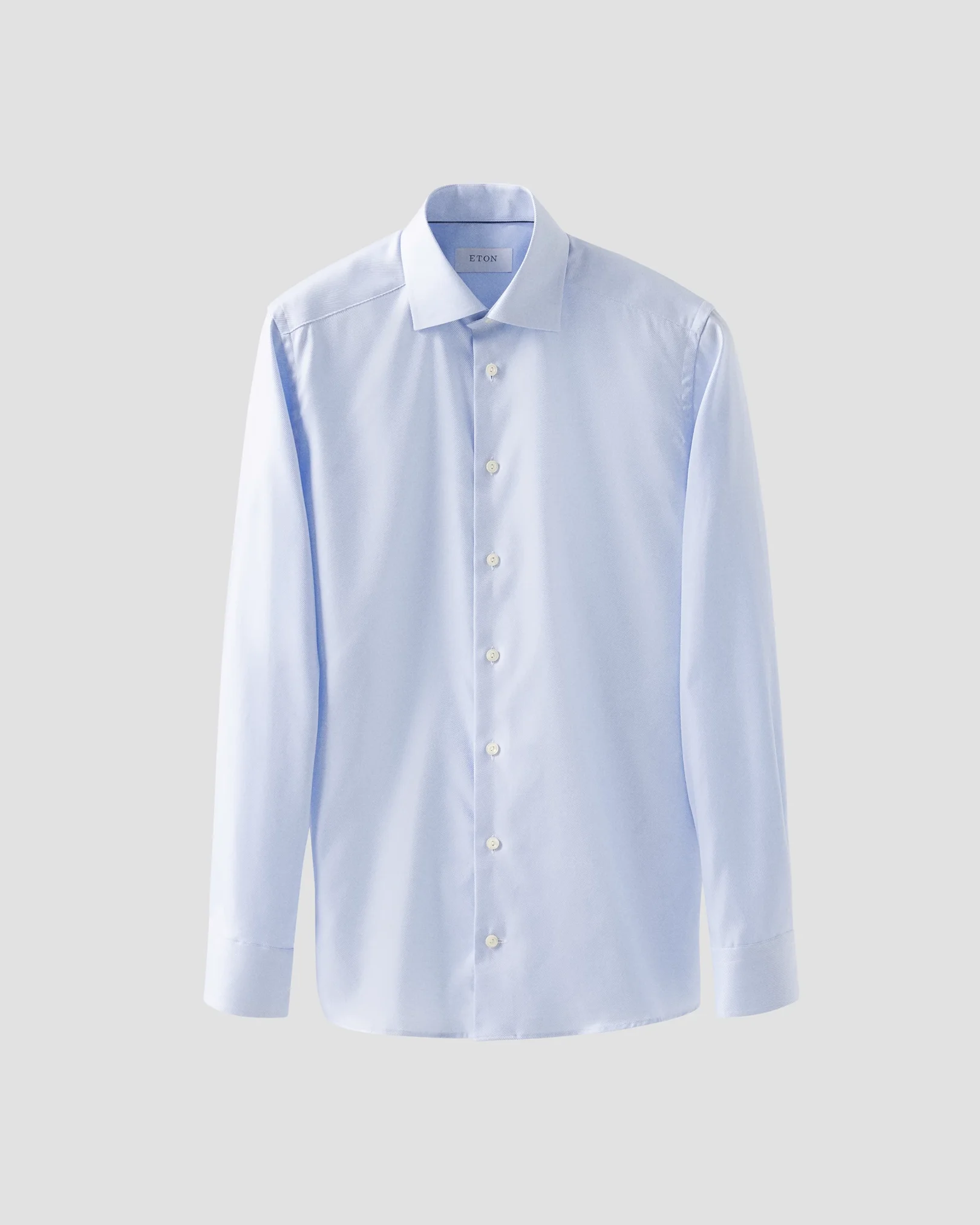 Eton - light blue textured twill shirt