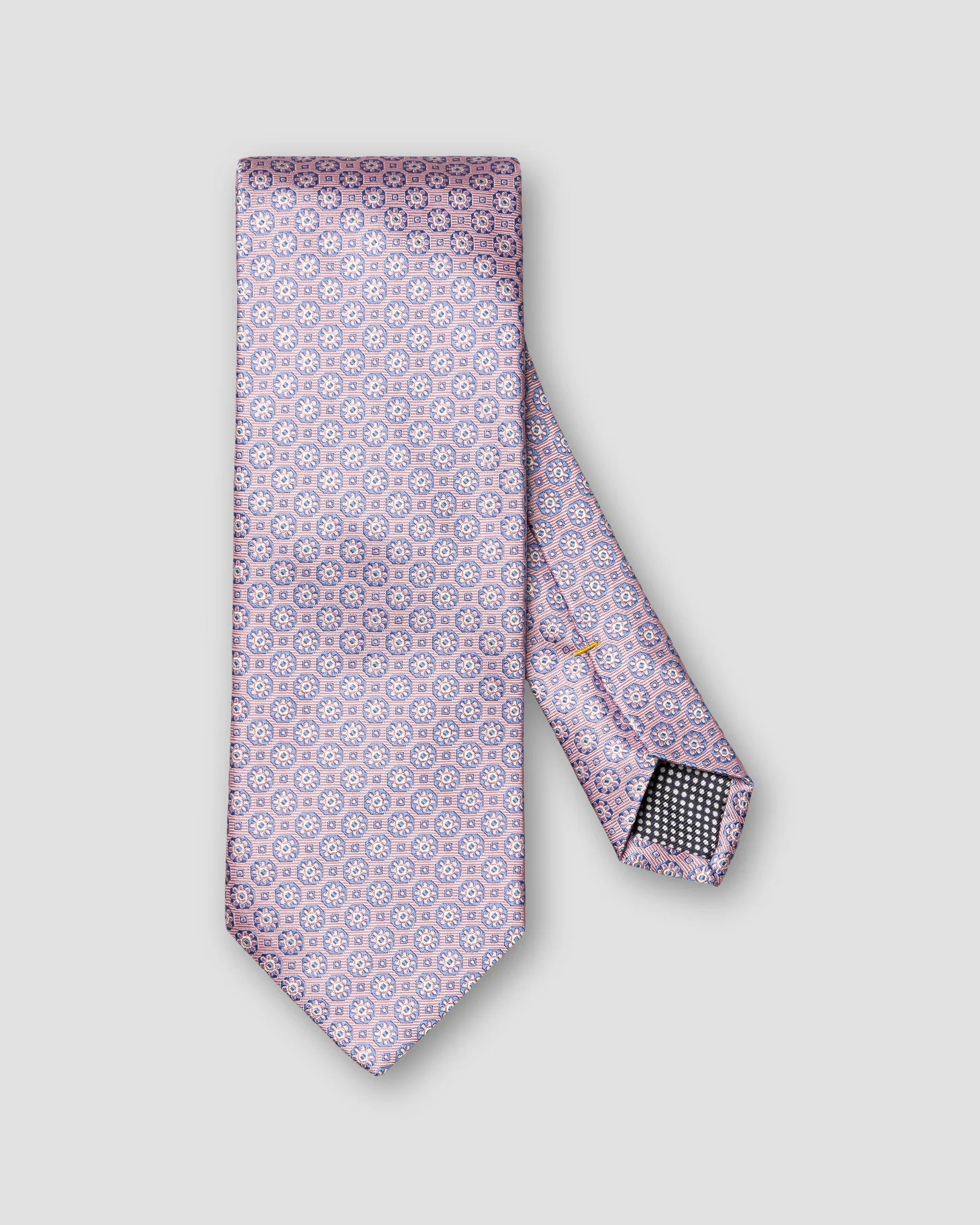 Eton - pink medallion woven silk tie