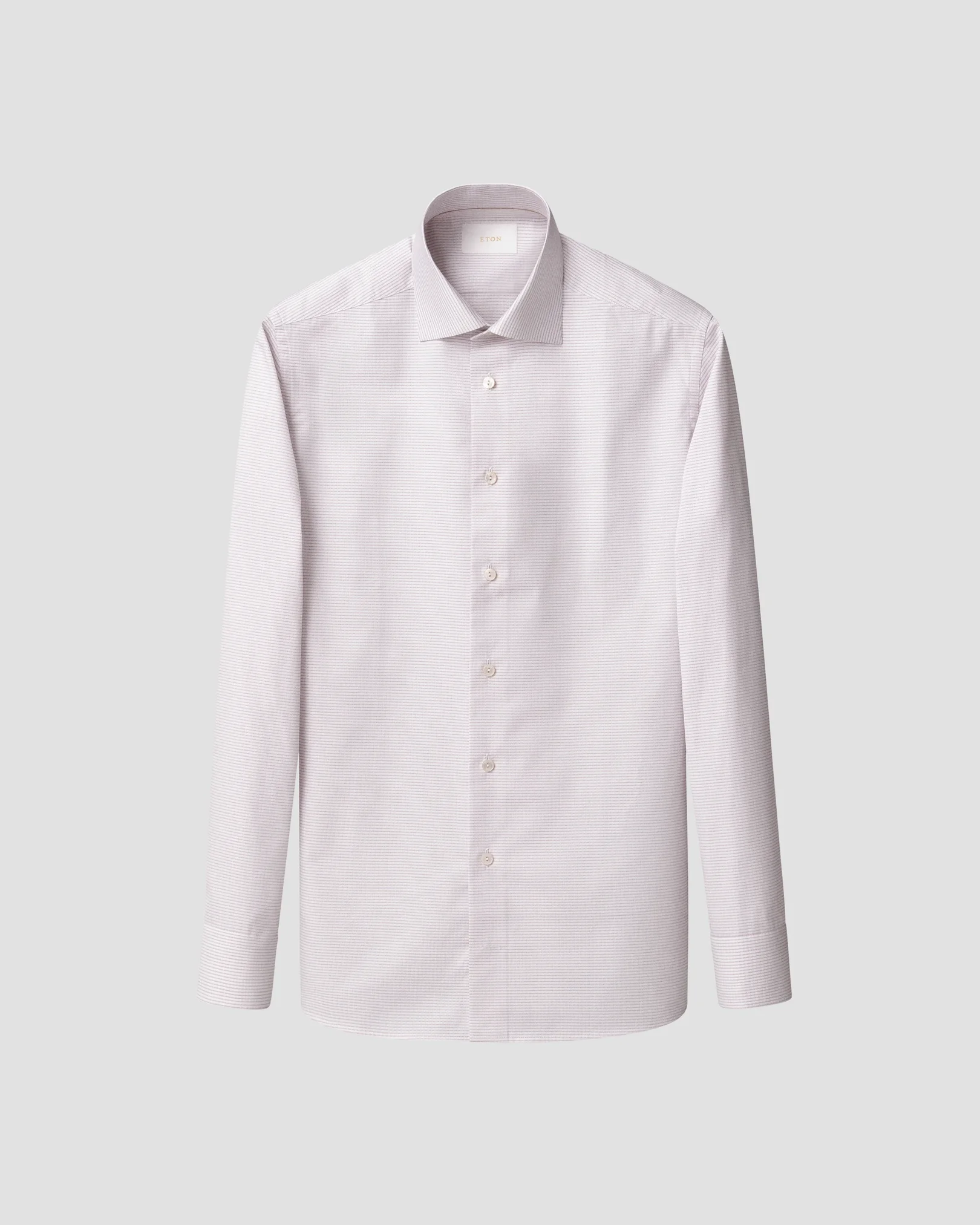 Eton - red semi solid supima 120 pique shirt