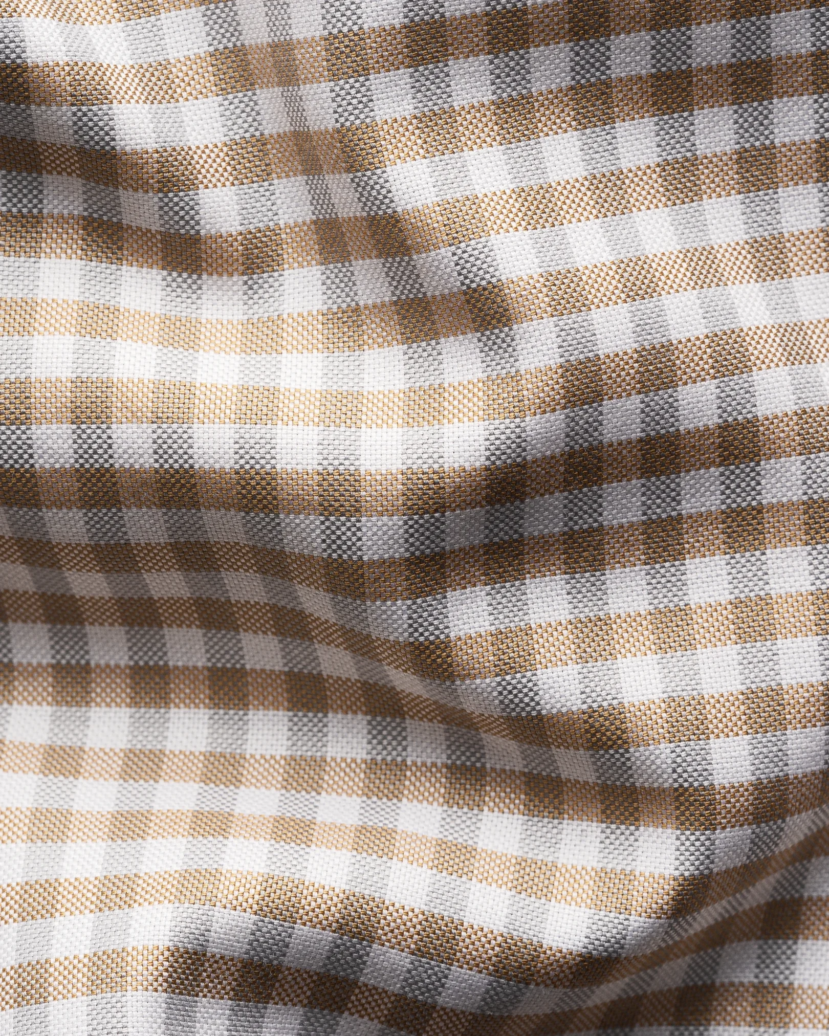 Eton - beige check signature oxford shirt wide spread