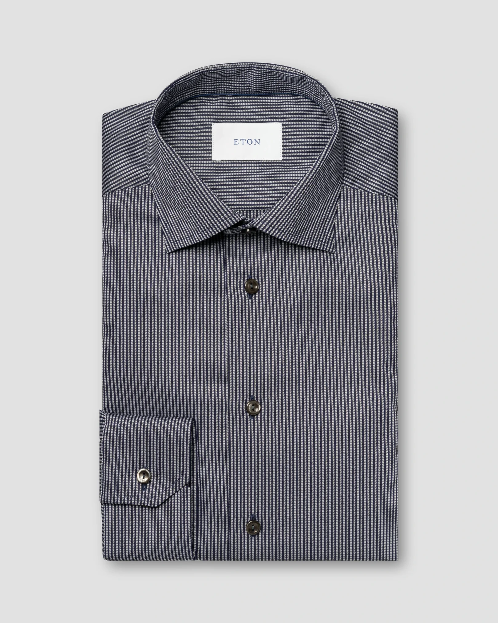 Eton - semi solid pique shirt