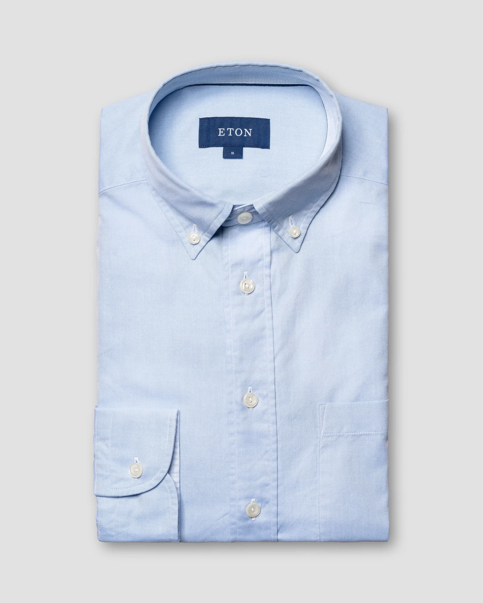 Eton - light blue oxford button down collar