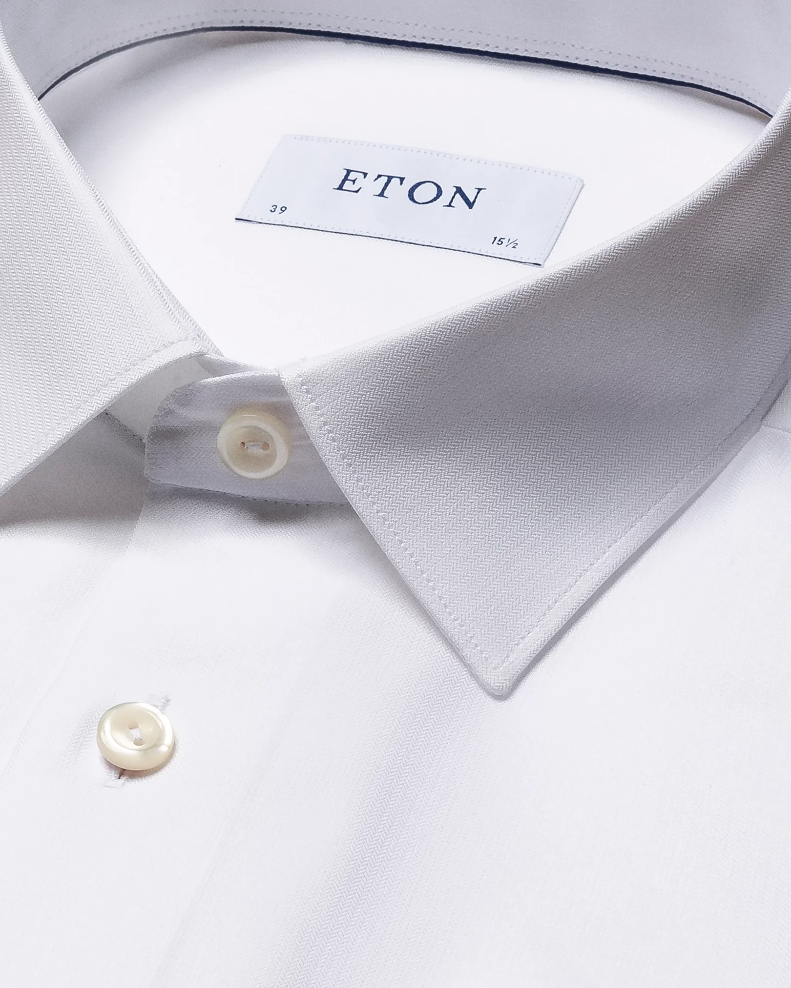 Eton - white signature twill semi solid