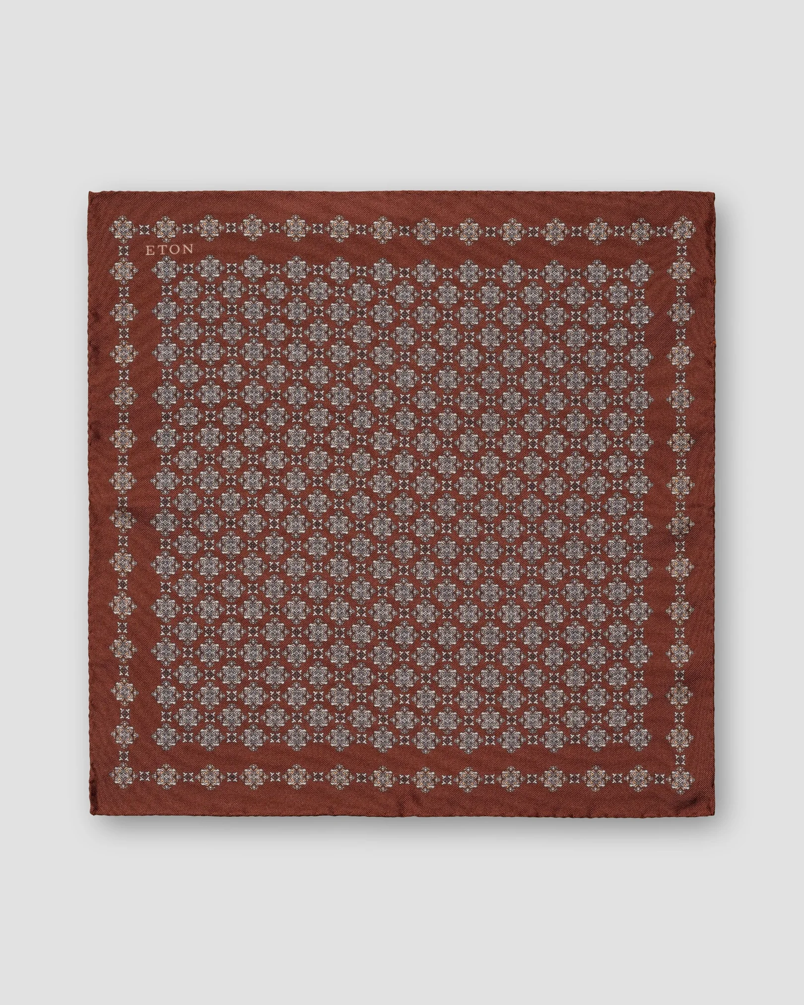 Eton - dark brown pocket square