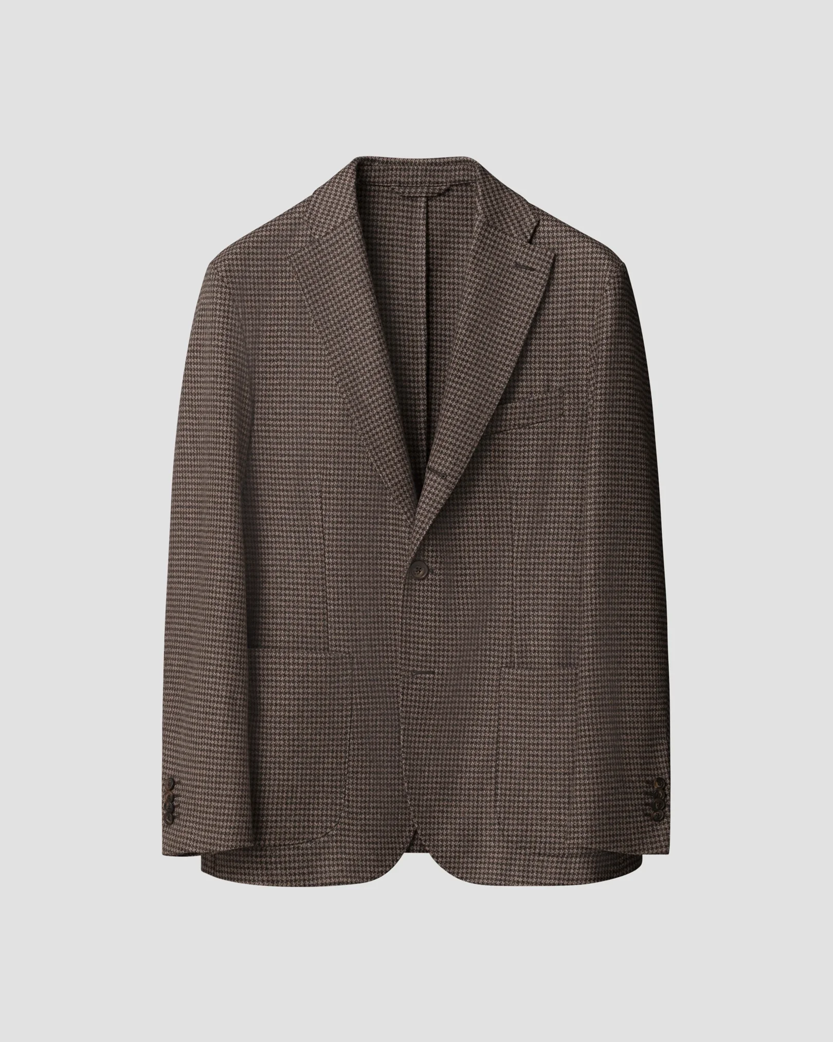 Eton - brown wool cashmere structure soft jacket