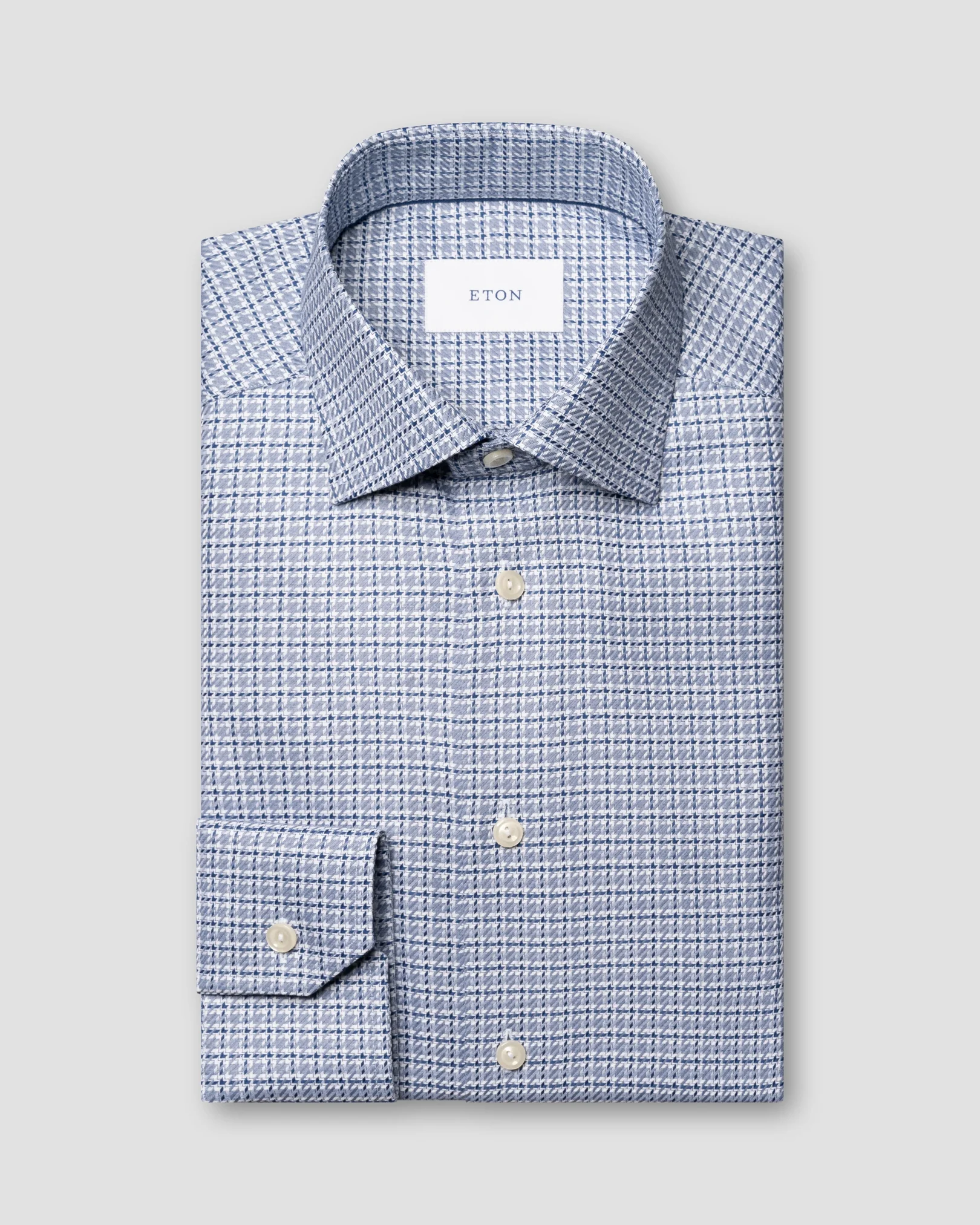 Eton - check king twill shirt 260