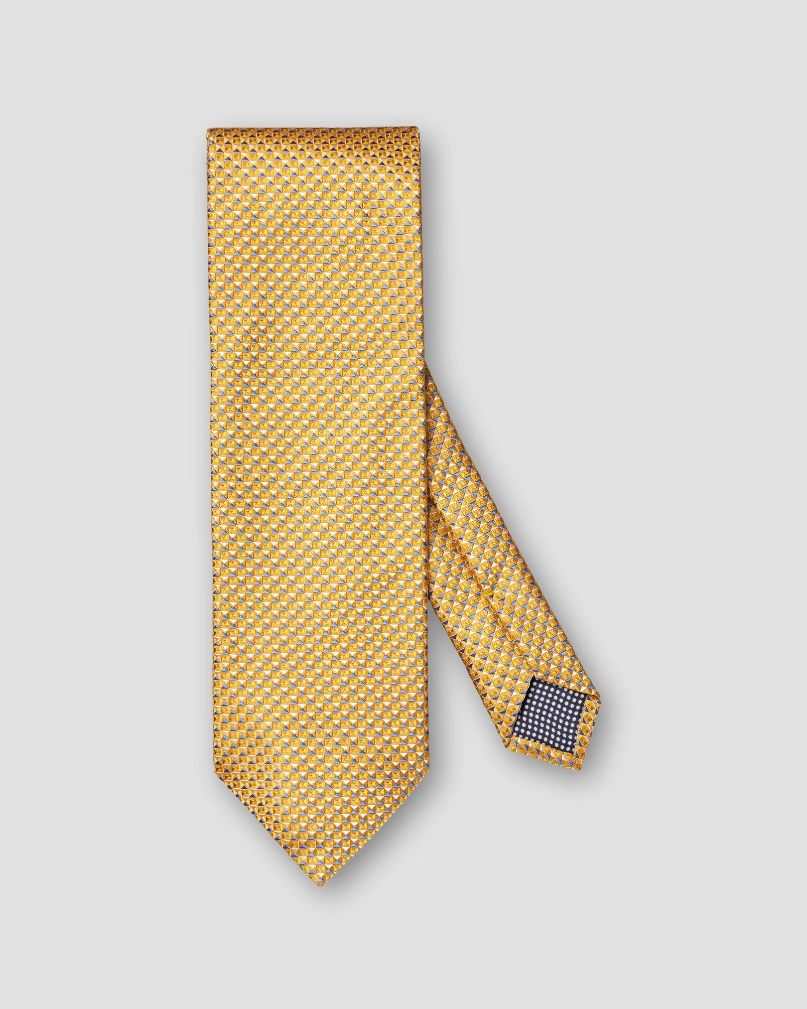 Eton - yellow geometric woven silktie