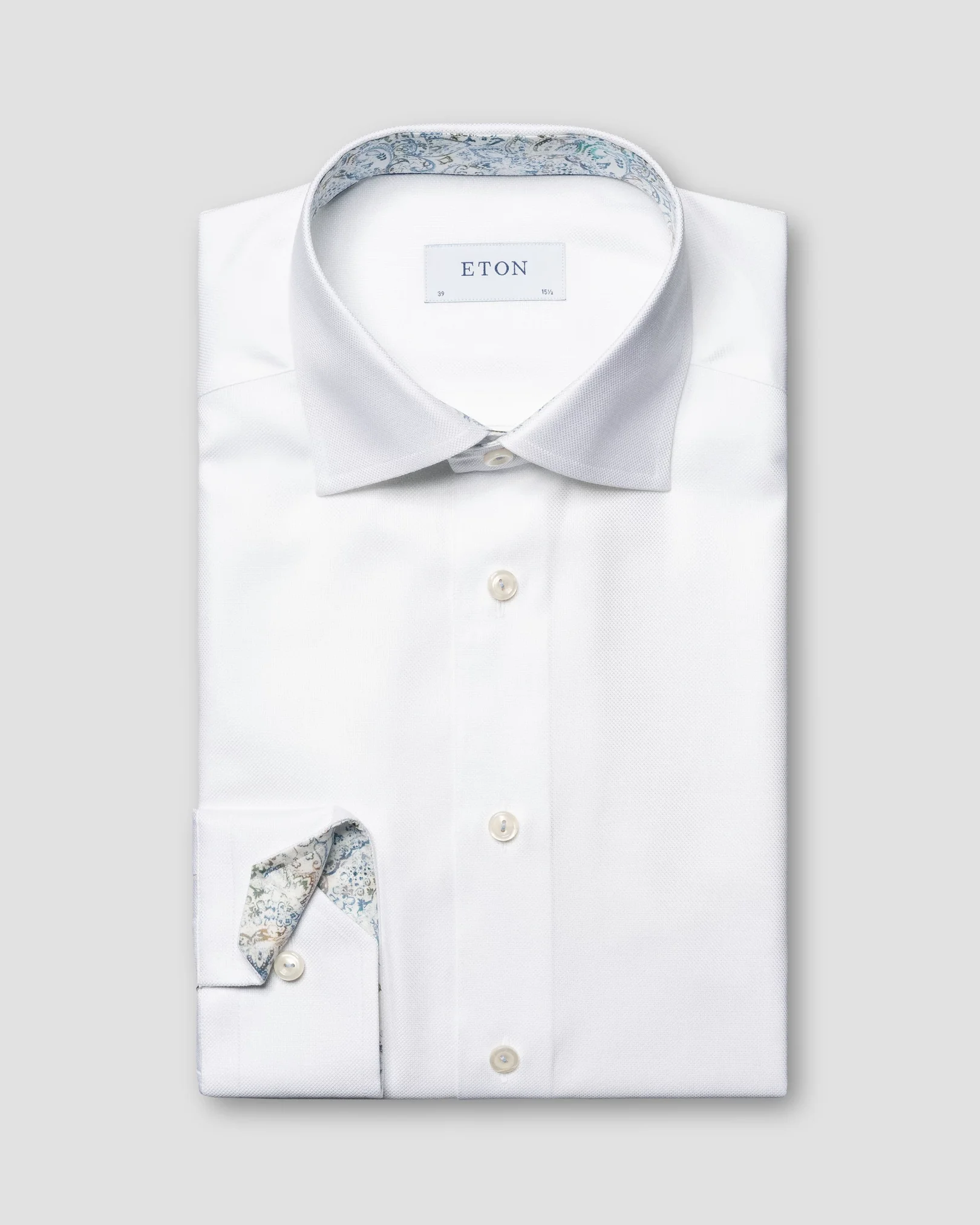 White Solid Cotton & TENCEL™ Lyocell Shirt