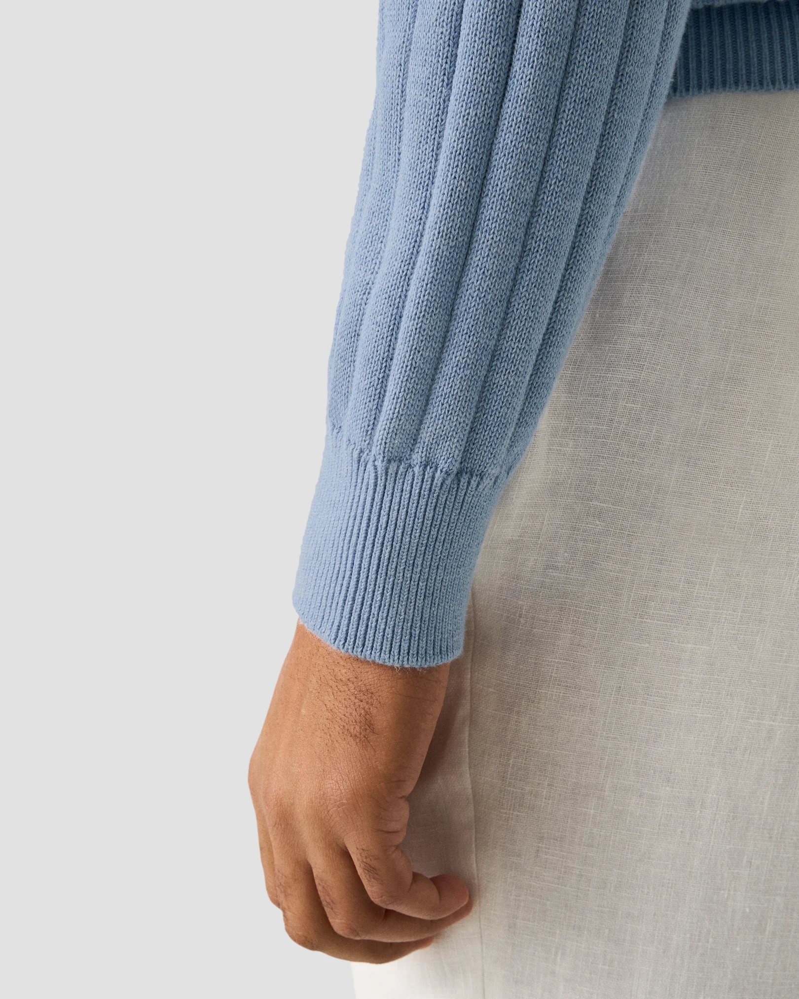 Eton - cotton structure knit crew neck