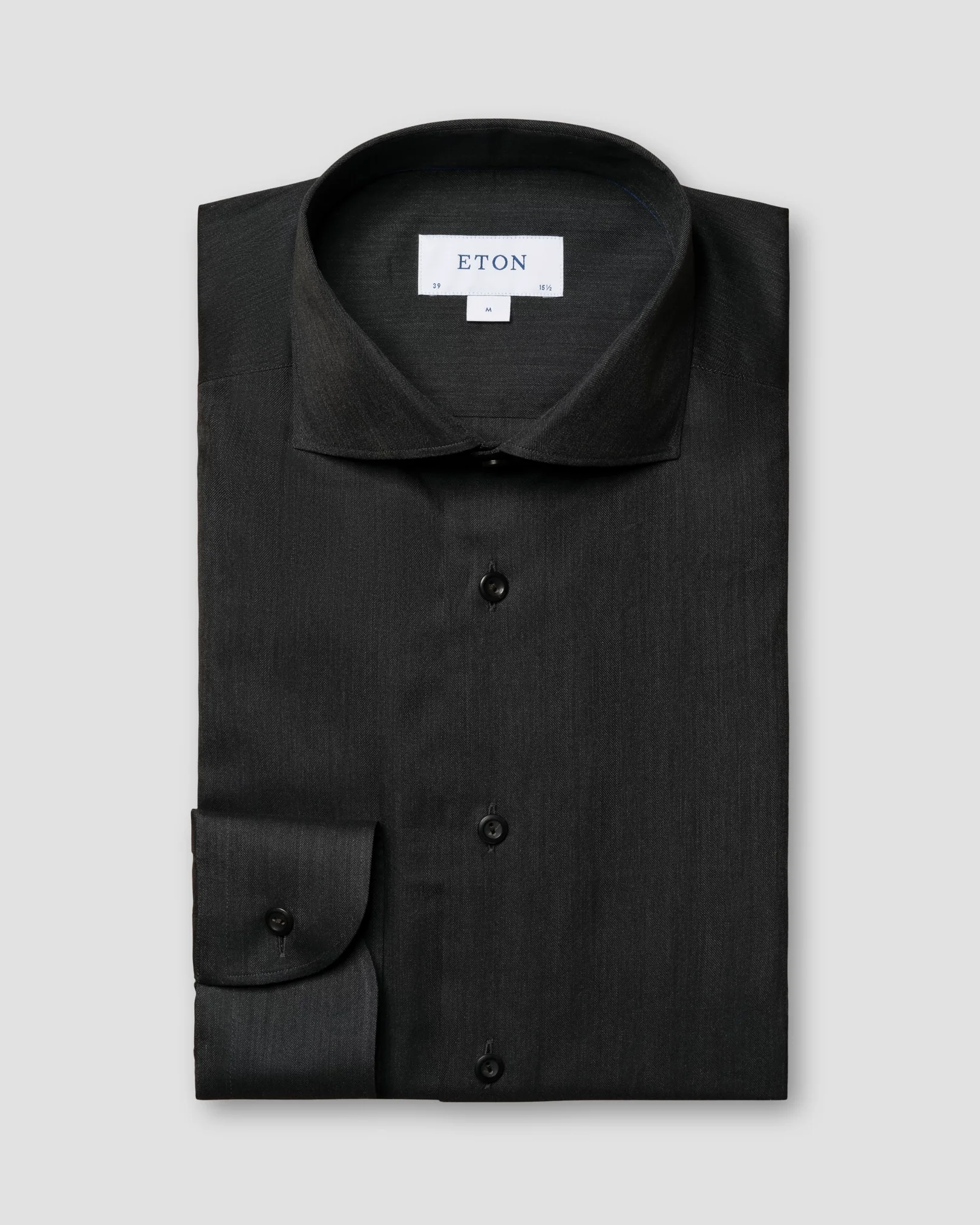 Dark Gray Wrinkle Free Flannel Shirt