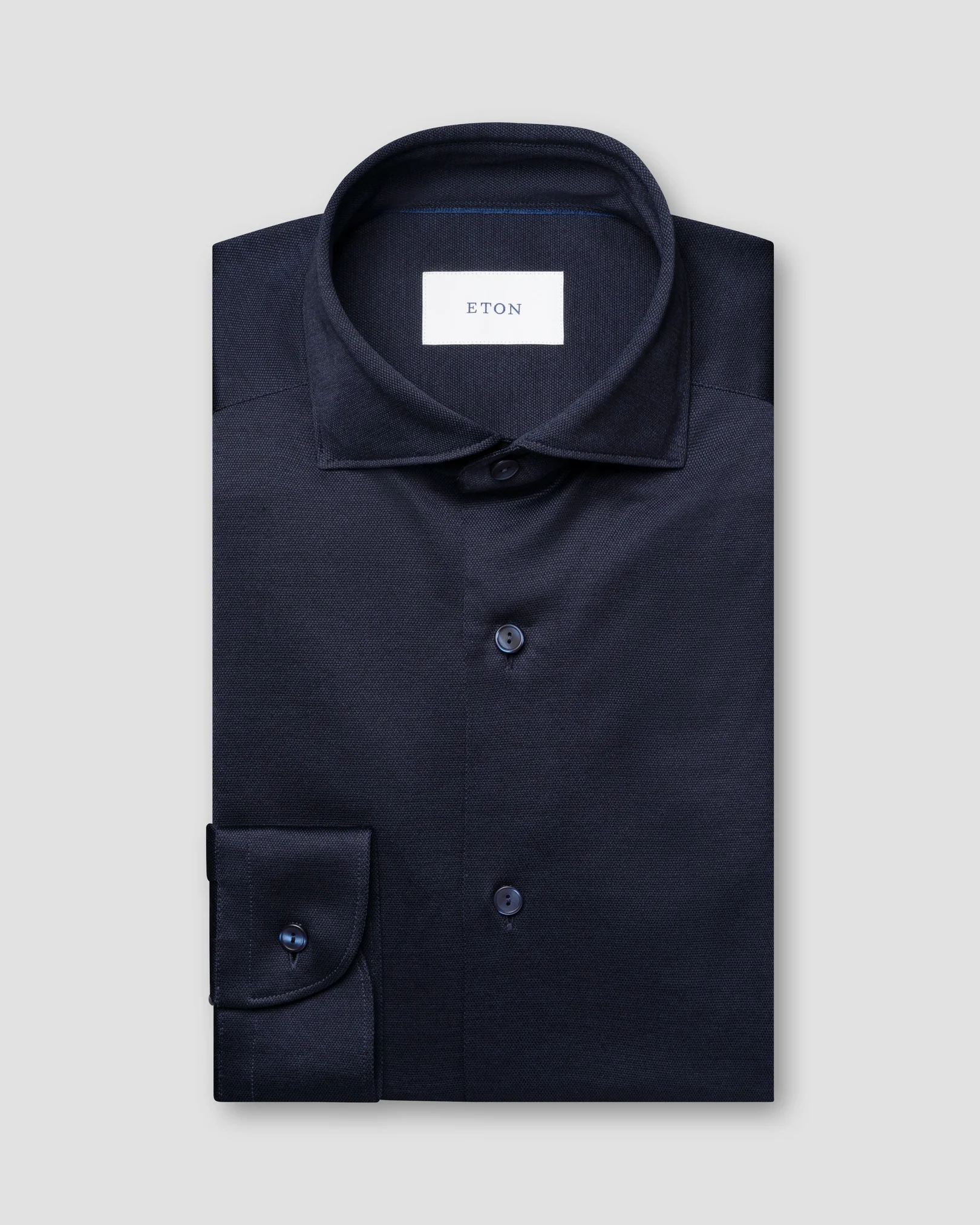Eton - navy blue filo di scozia jersey shirt