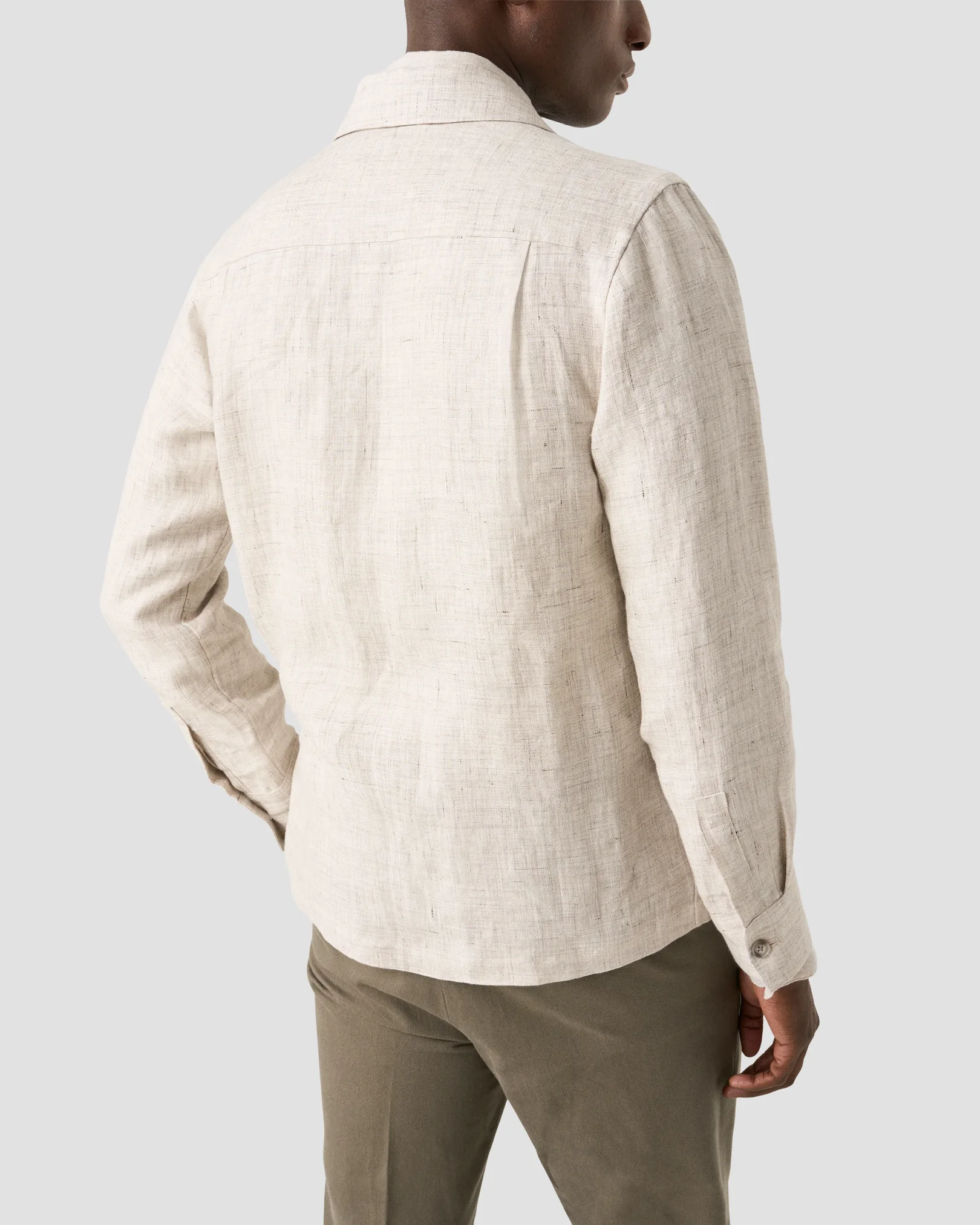 Eton - beige four pocket linen overshirt