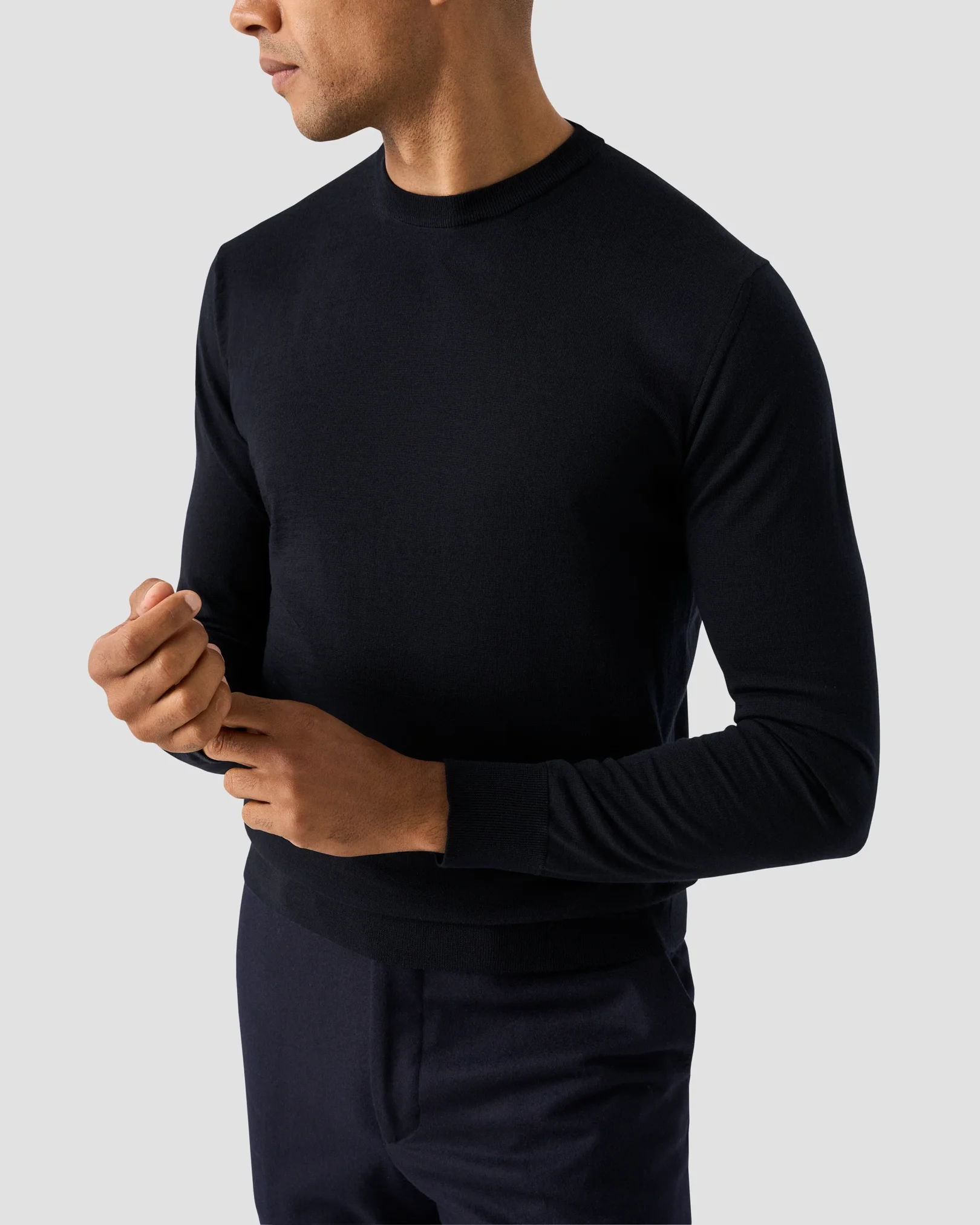 Eton - Fine Knit Merino Crew Neck