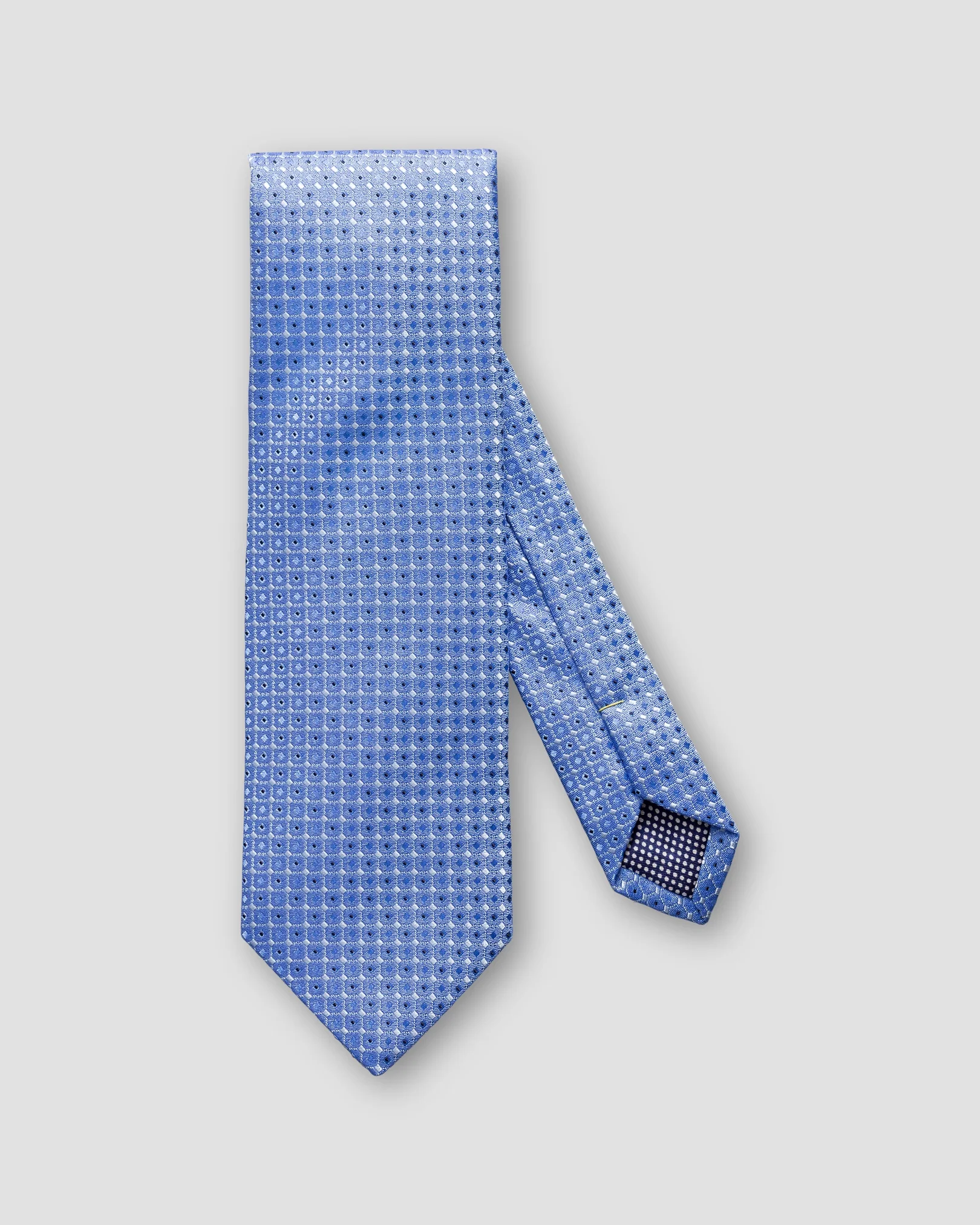 Ligt blue basketweave Silk tie - Eton
