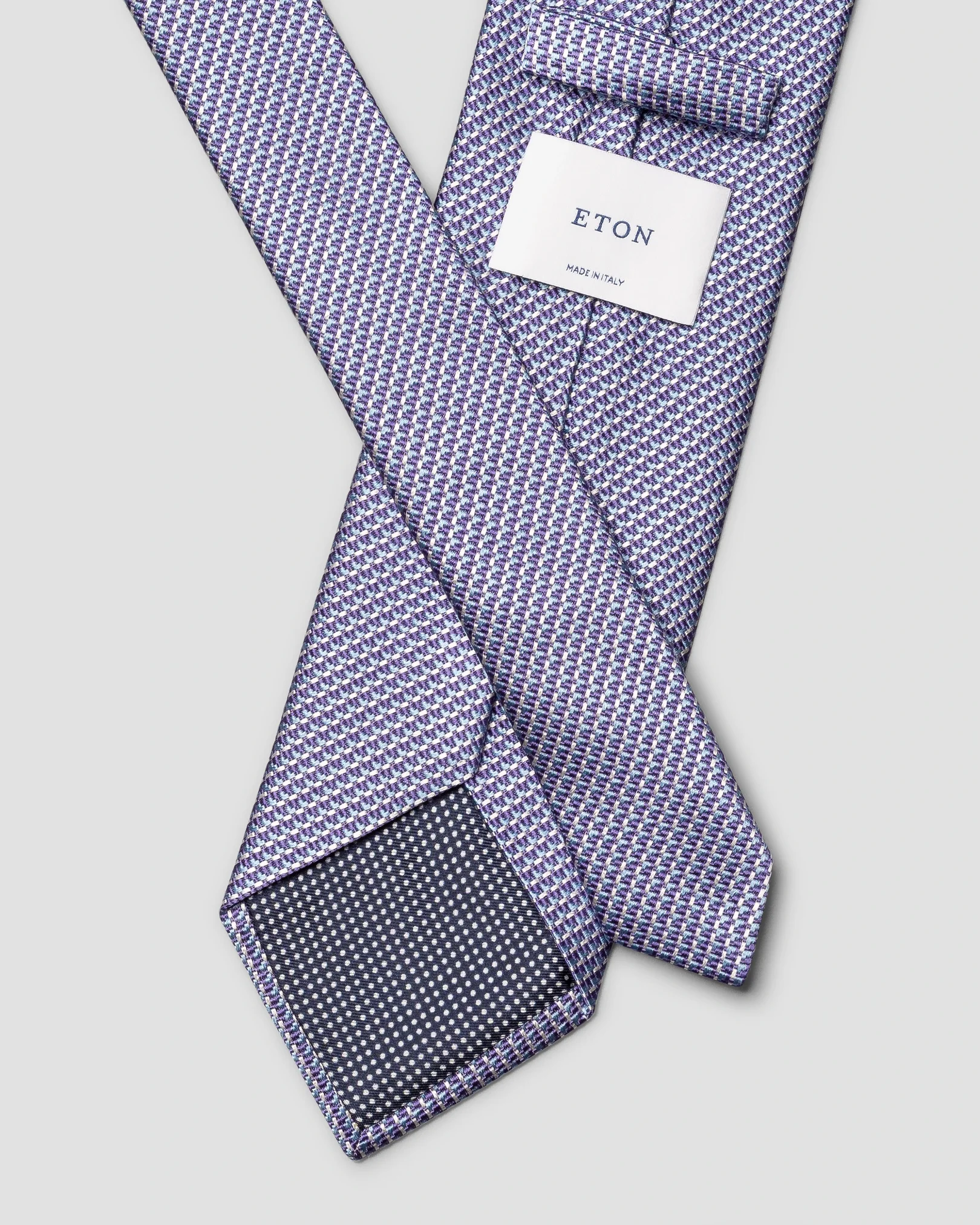 Eton - mid purple micro woven cotton silk tie