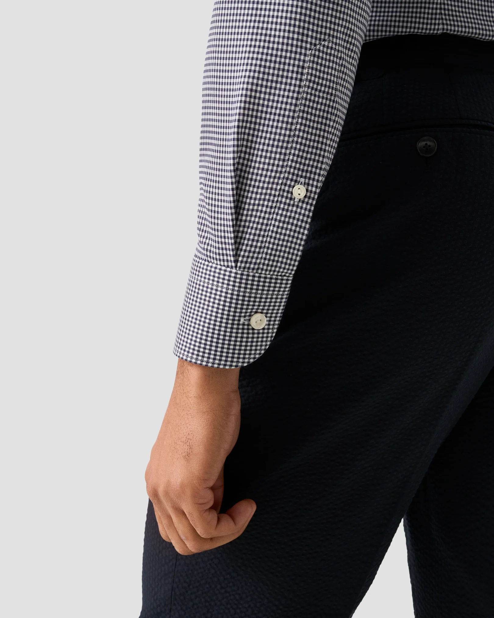 Eton - dark blue check signature oxford shirt