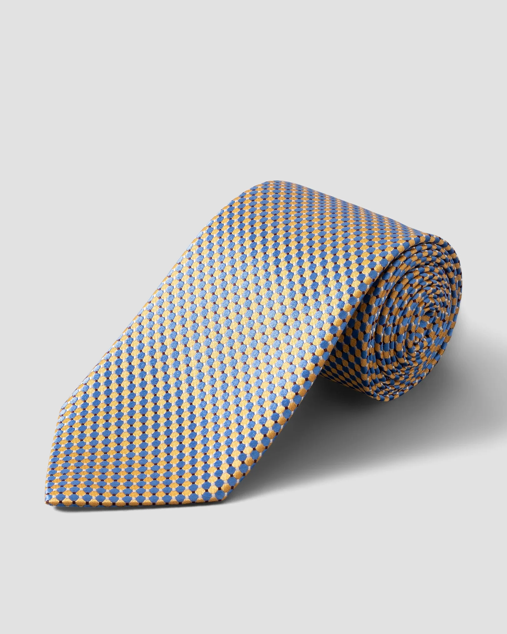 Eton - yellow geometric silk tie