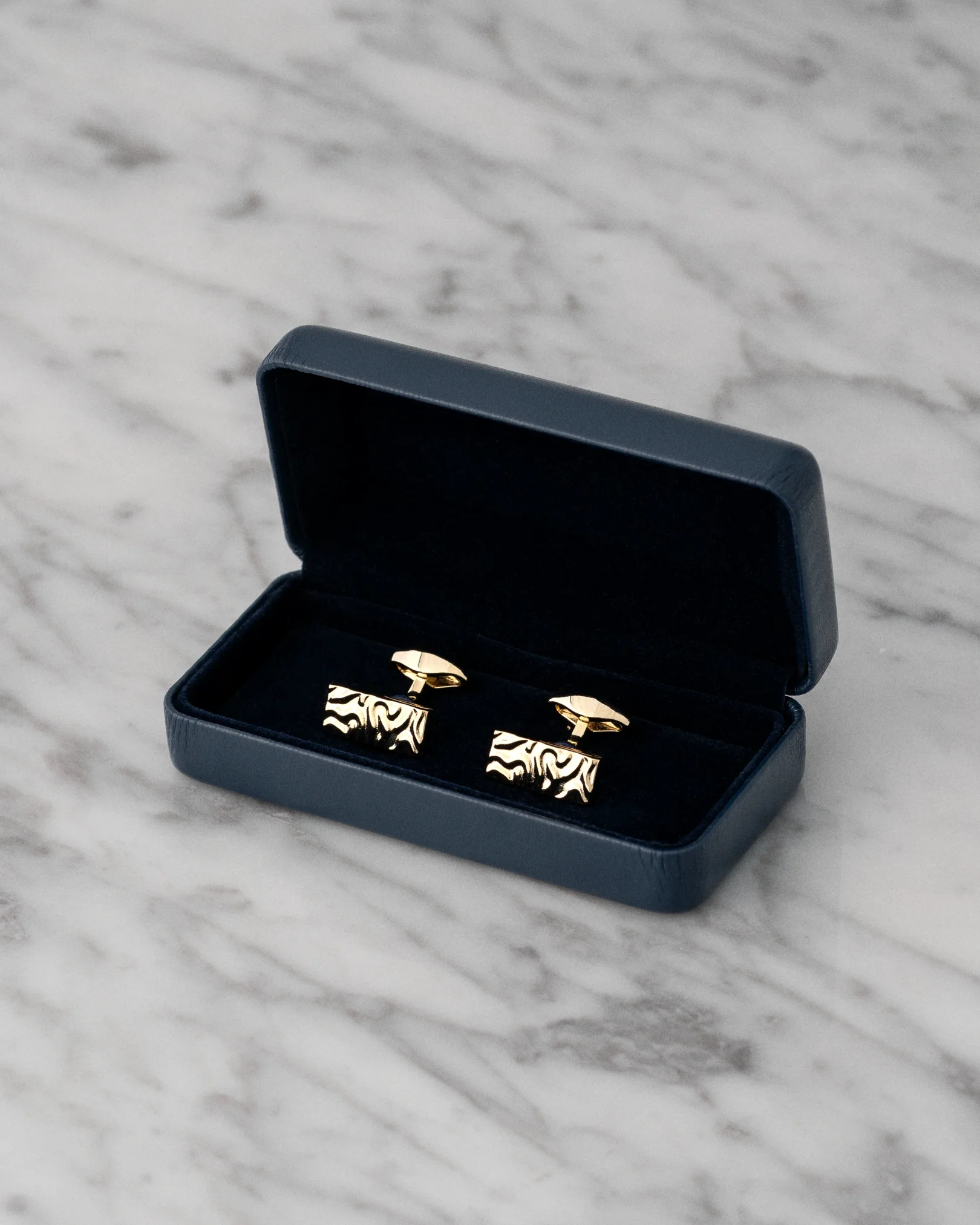 Eton - gold hammared plated brass cufflinks