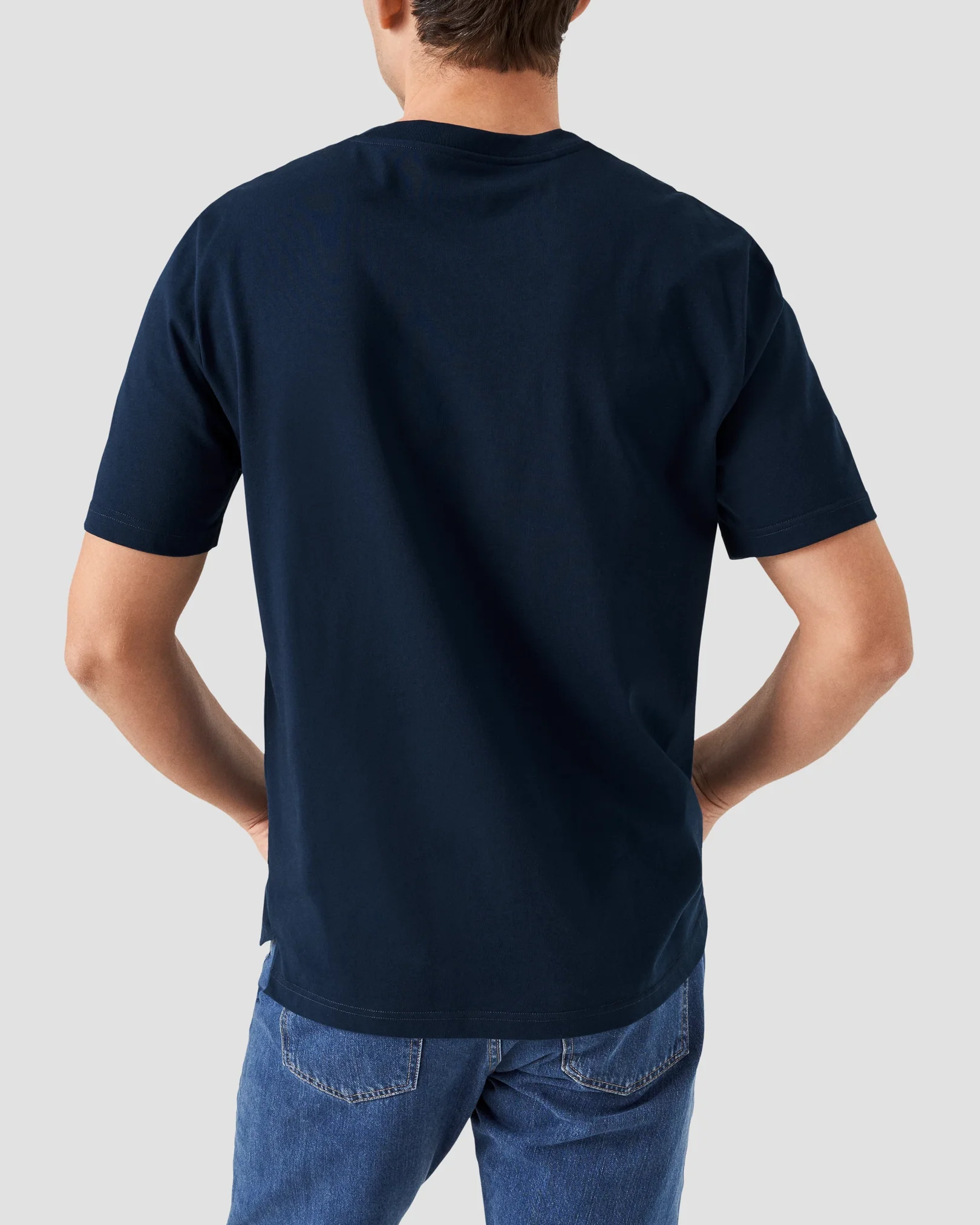Eton - navy blue crew neck short sleeve t shirt