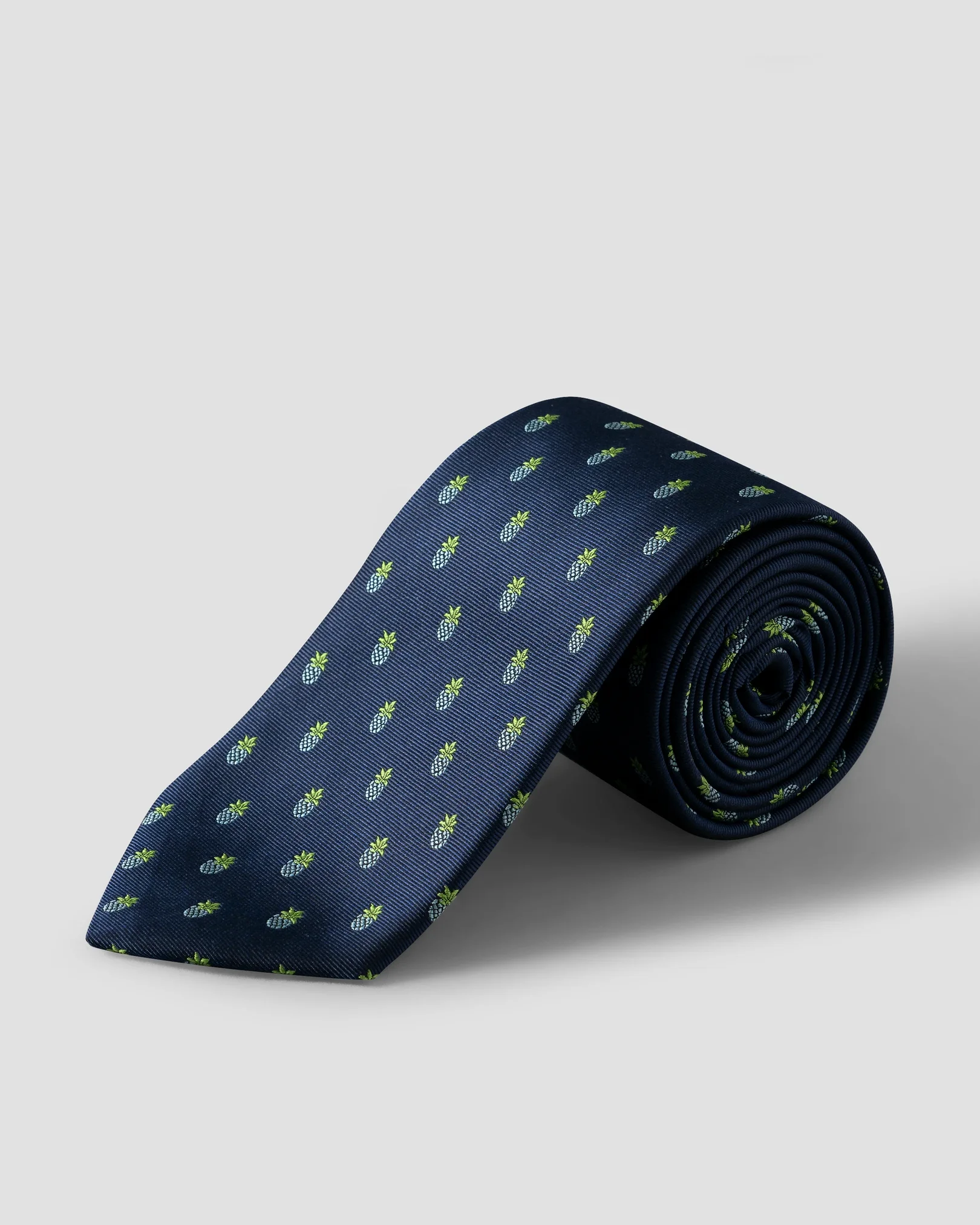 Eton - navy blue pineapple woven silk tie