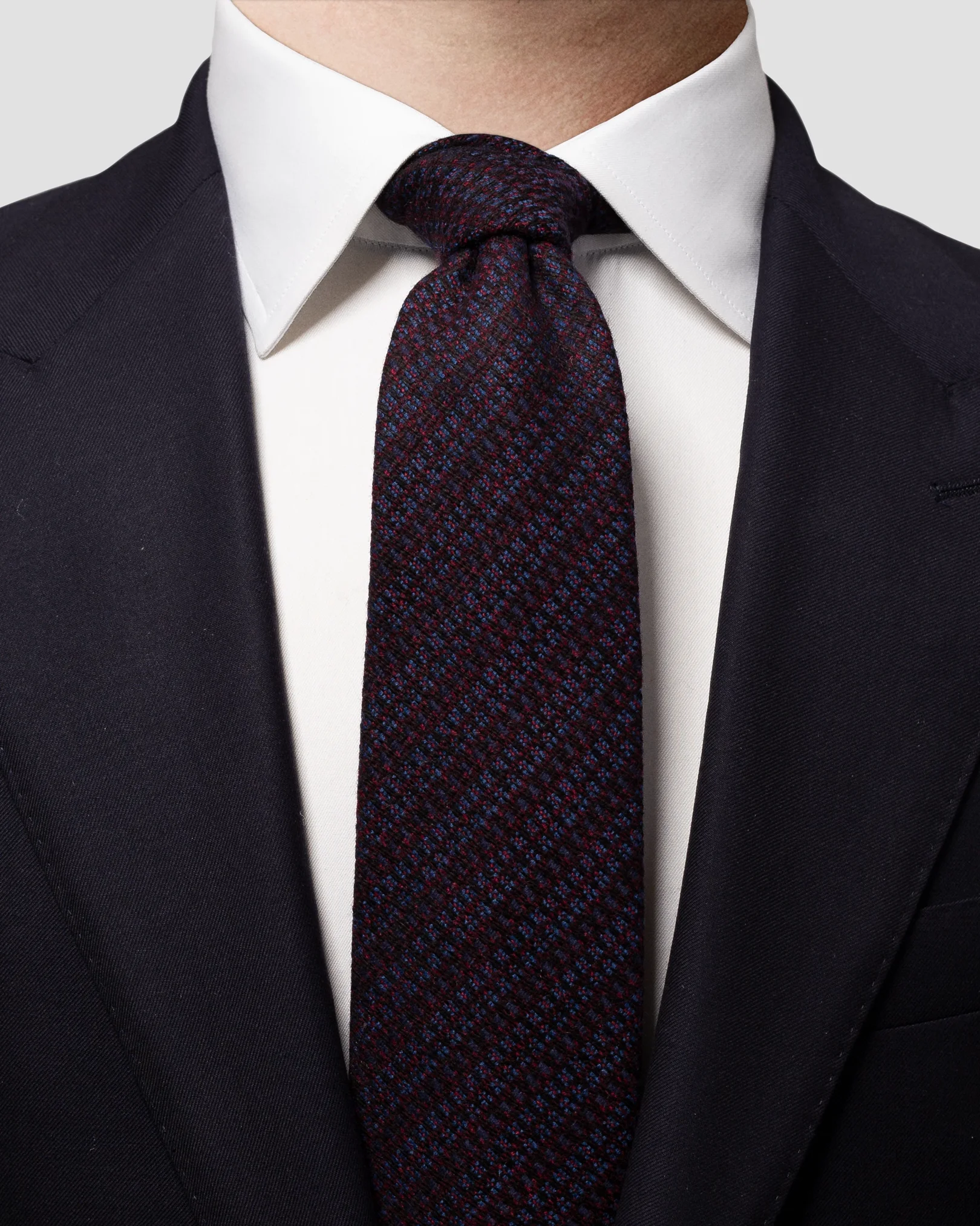 Eton - dark red textured tie