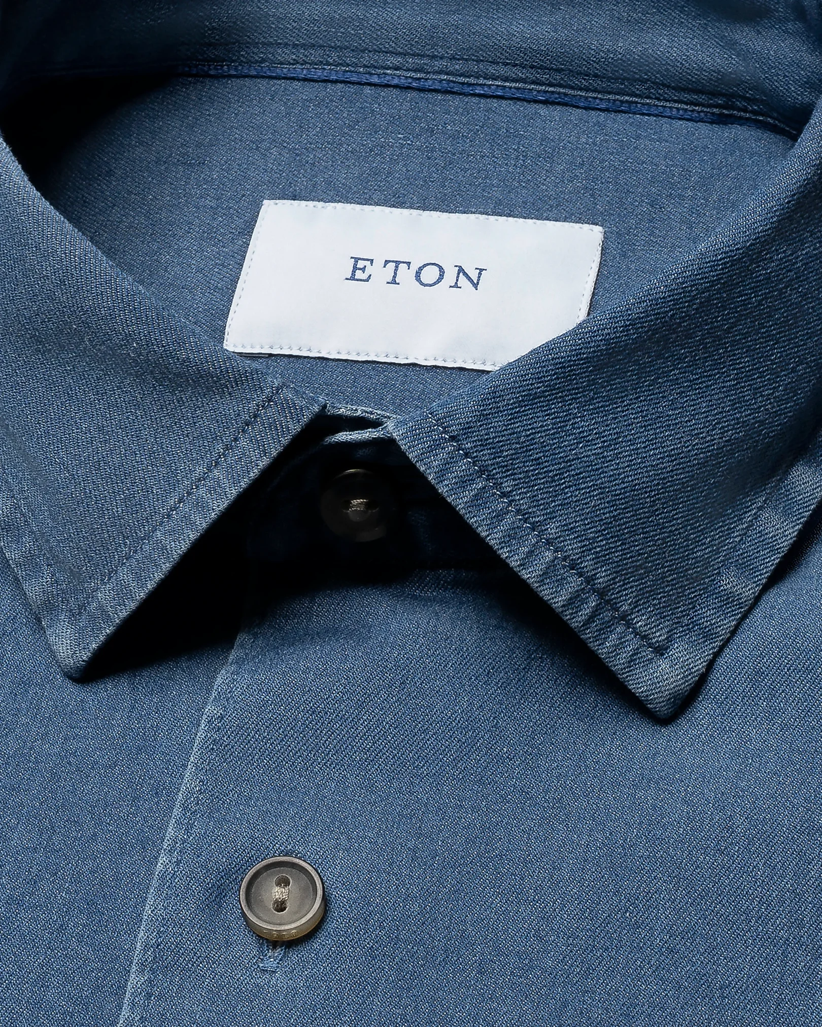 Eton - dark wash denim stretch shirt