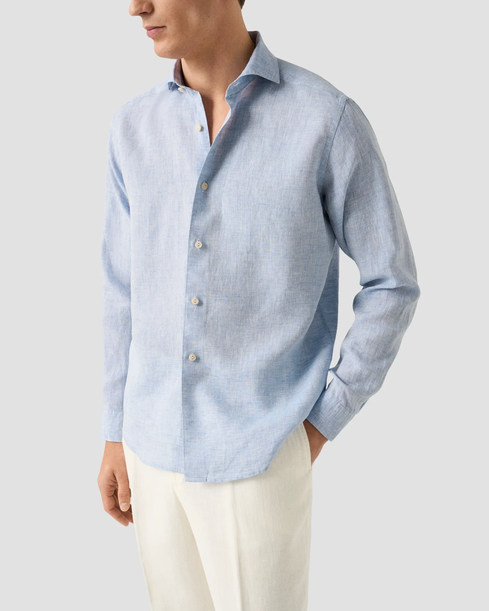 Eton - Chemise en lin unie