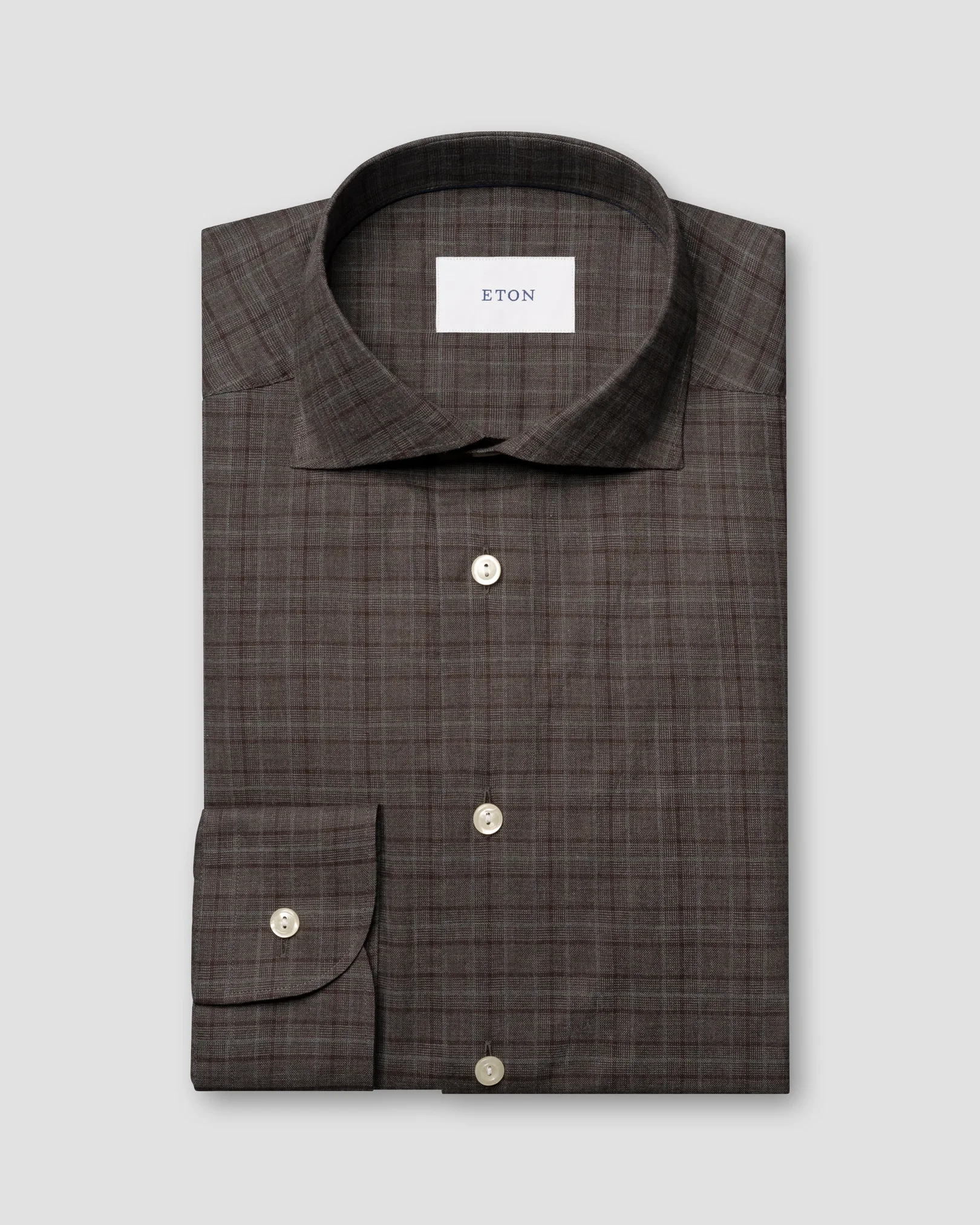 Eton - check signature flannel shirt 256