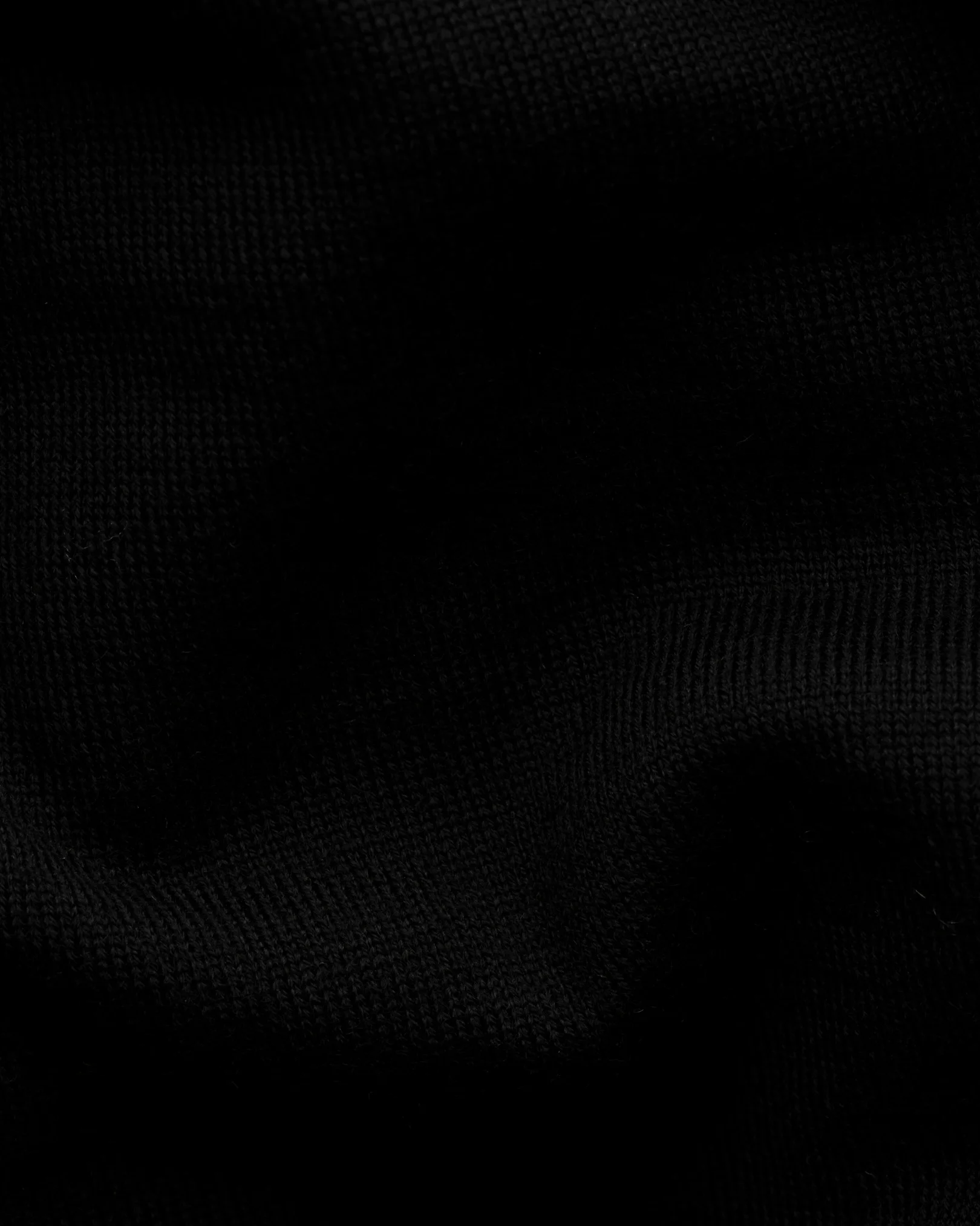 Eton - black merino 14guage knit