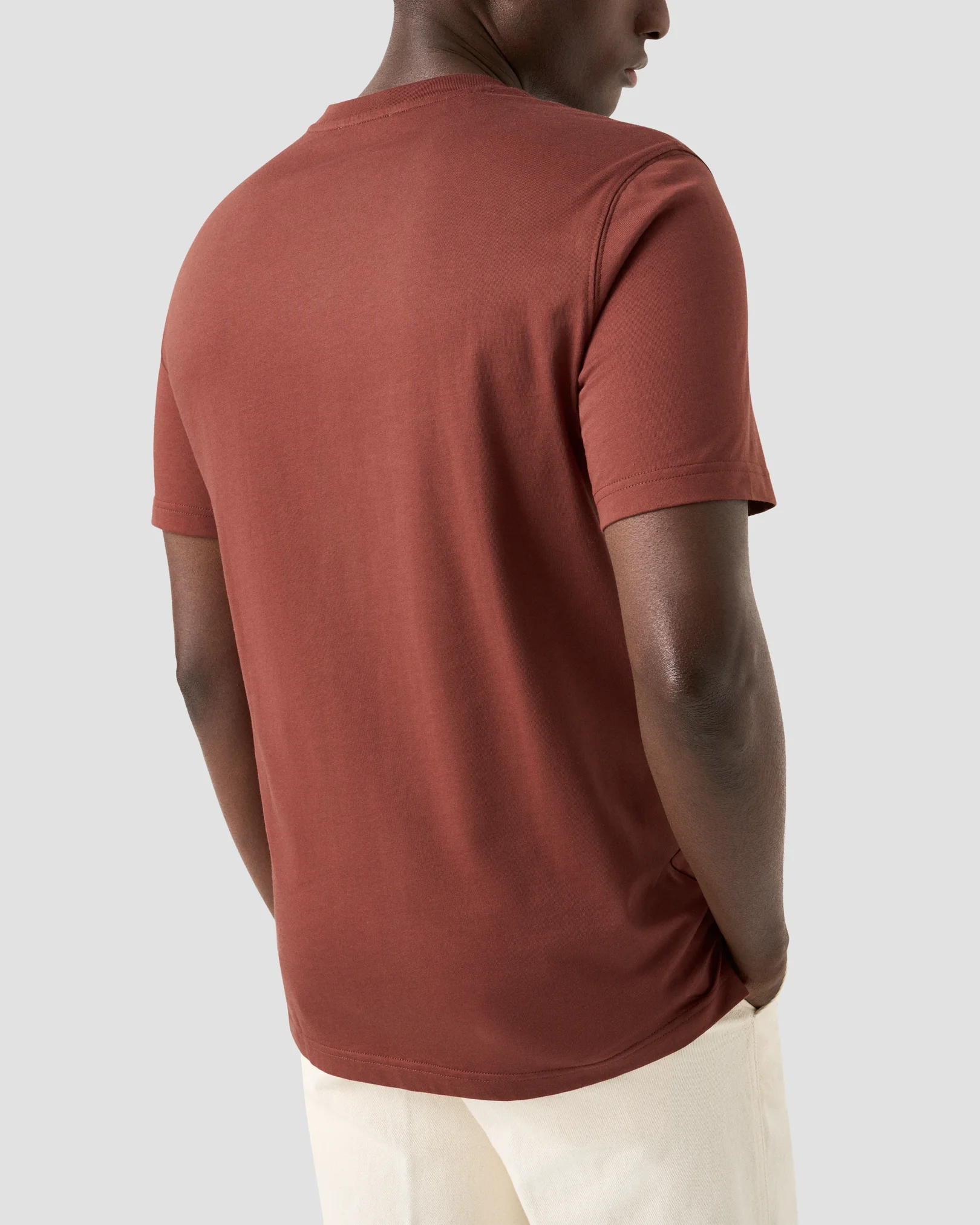 Eton - dark red single jersey supima cotton t shirt