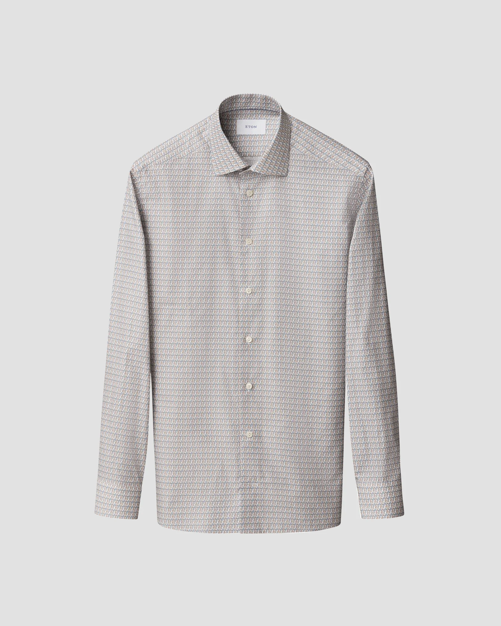 Eton - micro motif print shirt cut away single slim