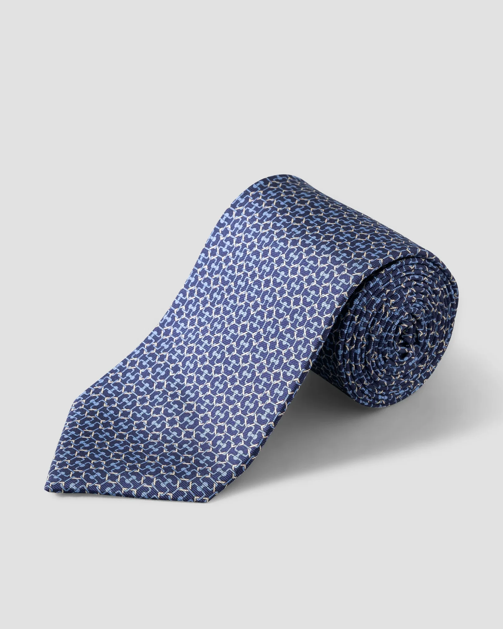 Eton - geometric 256 print silk tie
